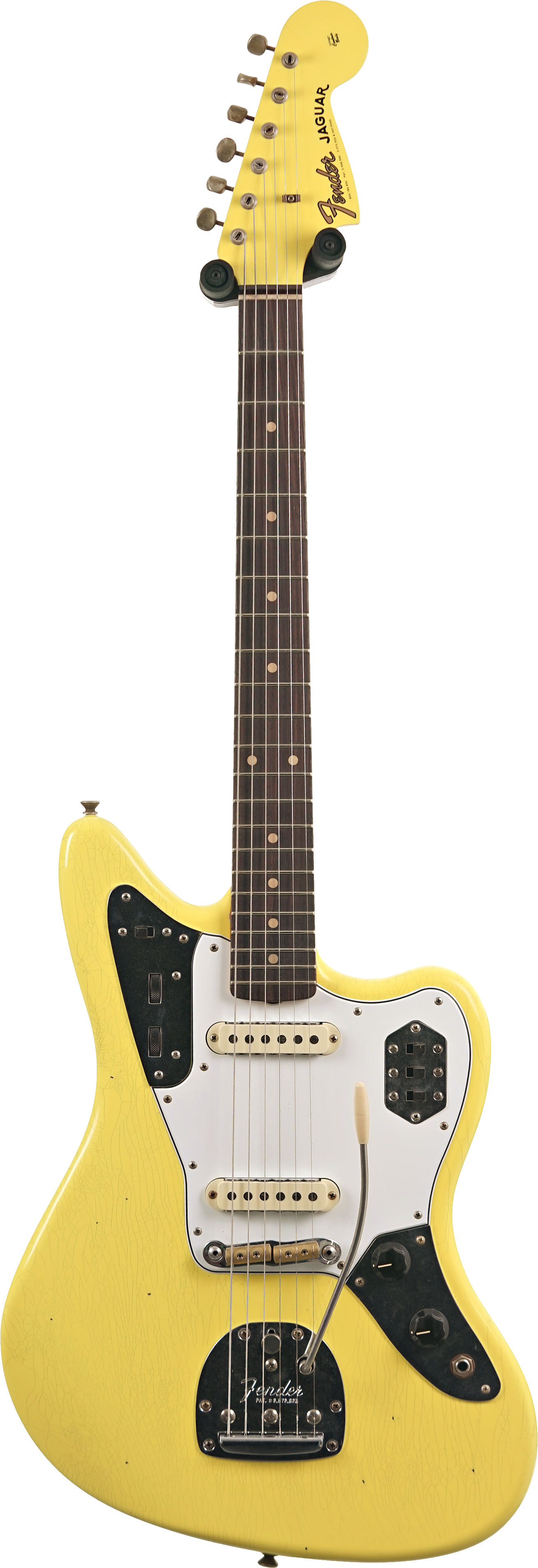 Fender Custom Shop 1964 Jaguar Journeyman Relic Graffiti Yellow Rosewood Fingerboard #CZ591985