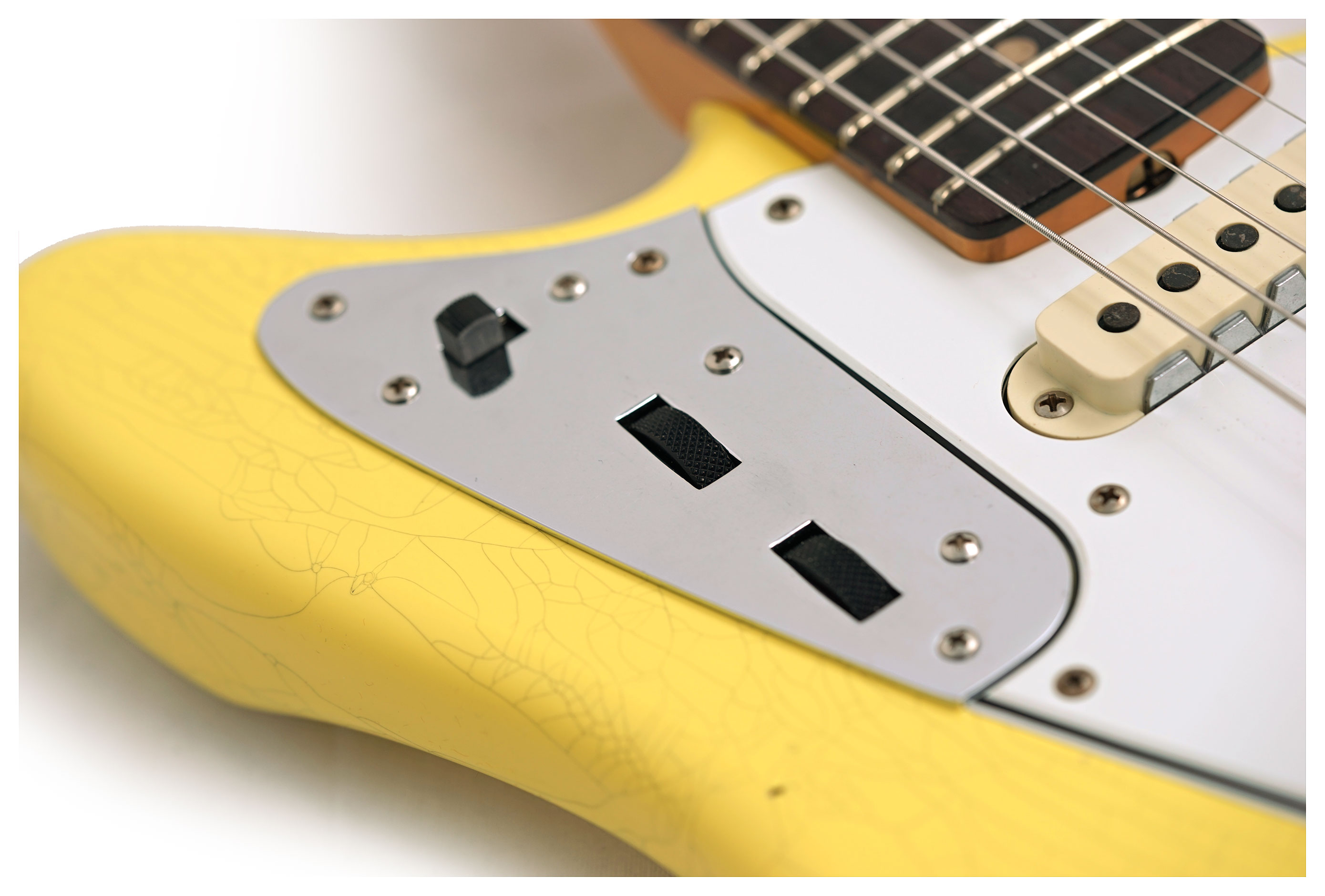 Fender Custom Shop 1964 Jaguar Journeyman Relic Graffiti Yellow Rosewood Fingerboard #CZ591985