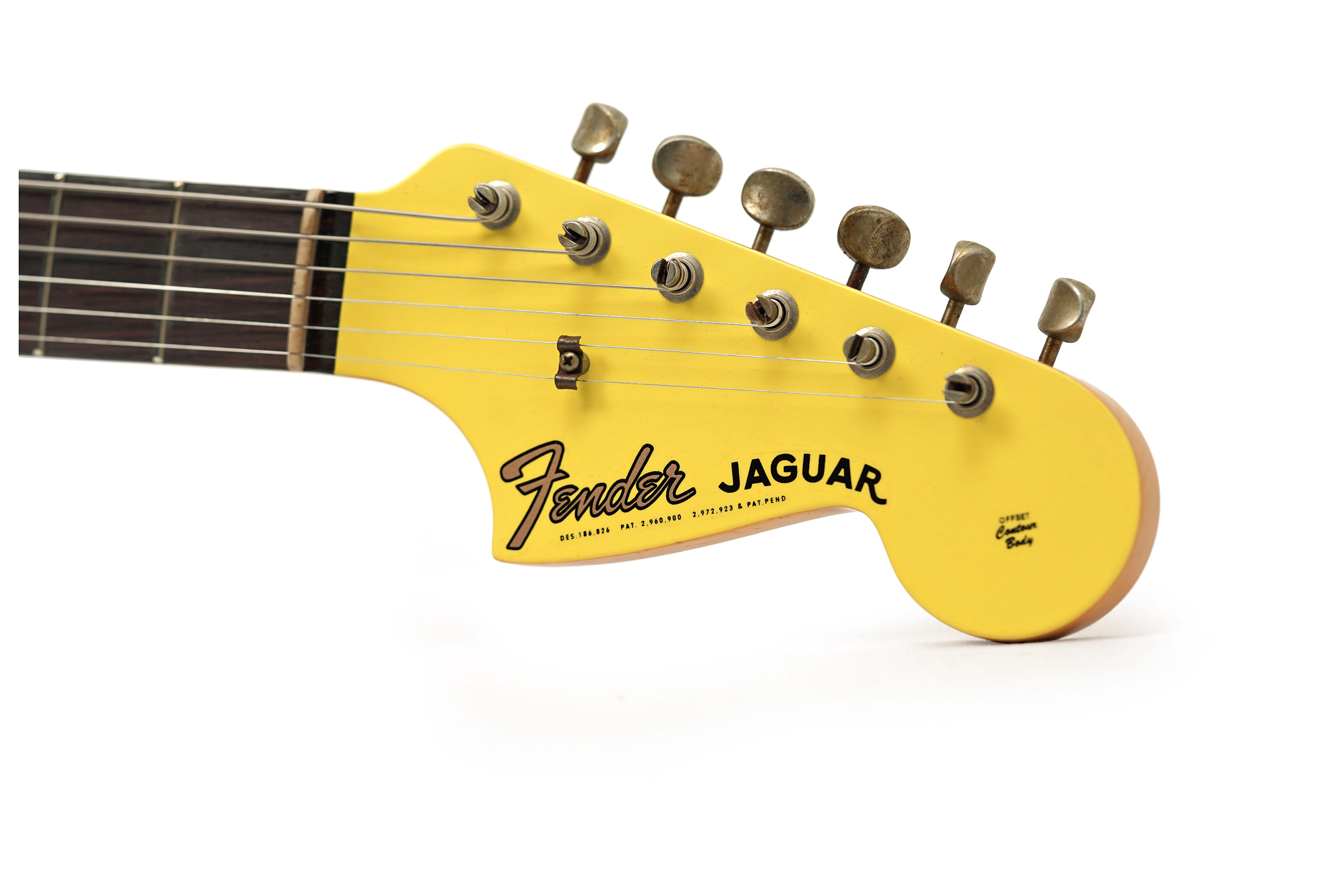 Fender Custom Shop 1964 Jaguar Journeyman Relic Graffiti Yellow Rosewood Fingerboard #CZ591985