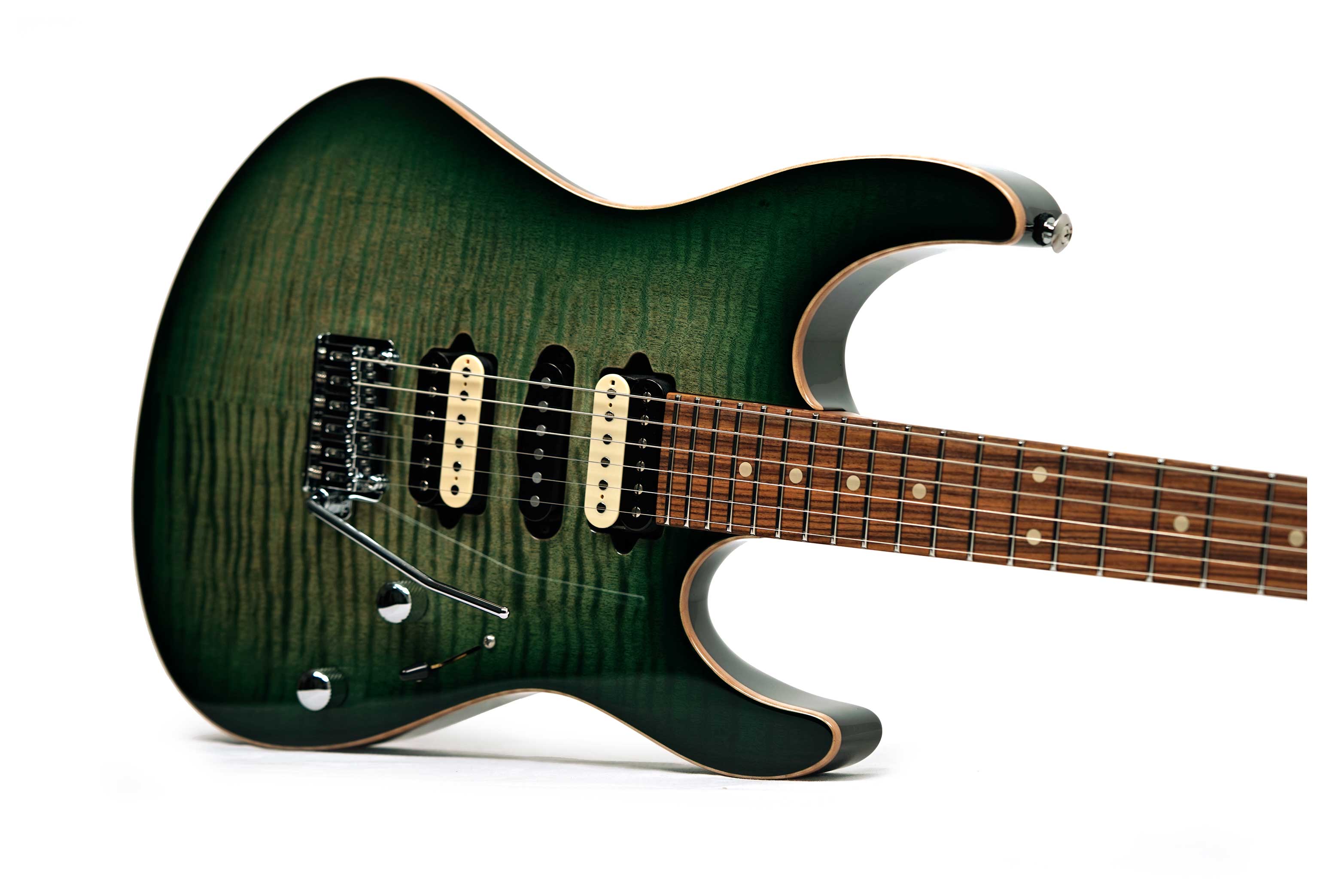Suhr guitarguitar Exclusive Modern Plus Trans Green Burst Pau Ferro Fingerboard #92010