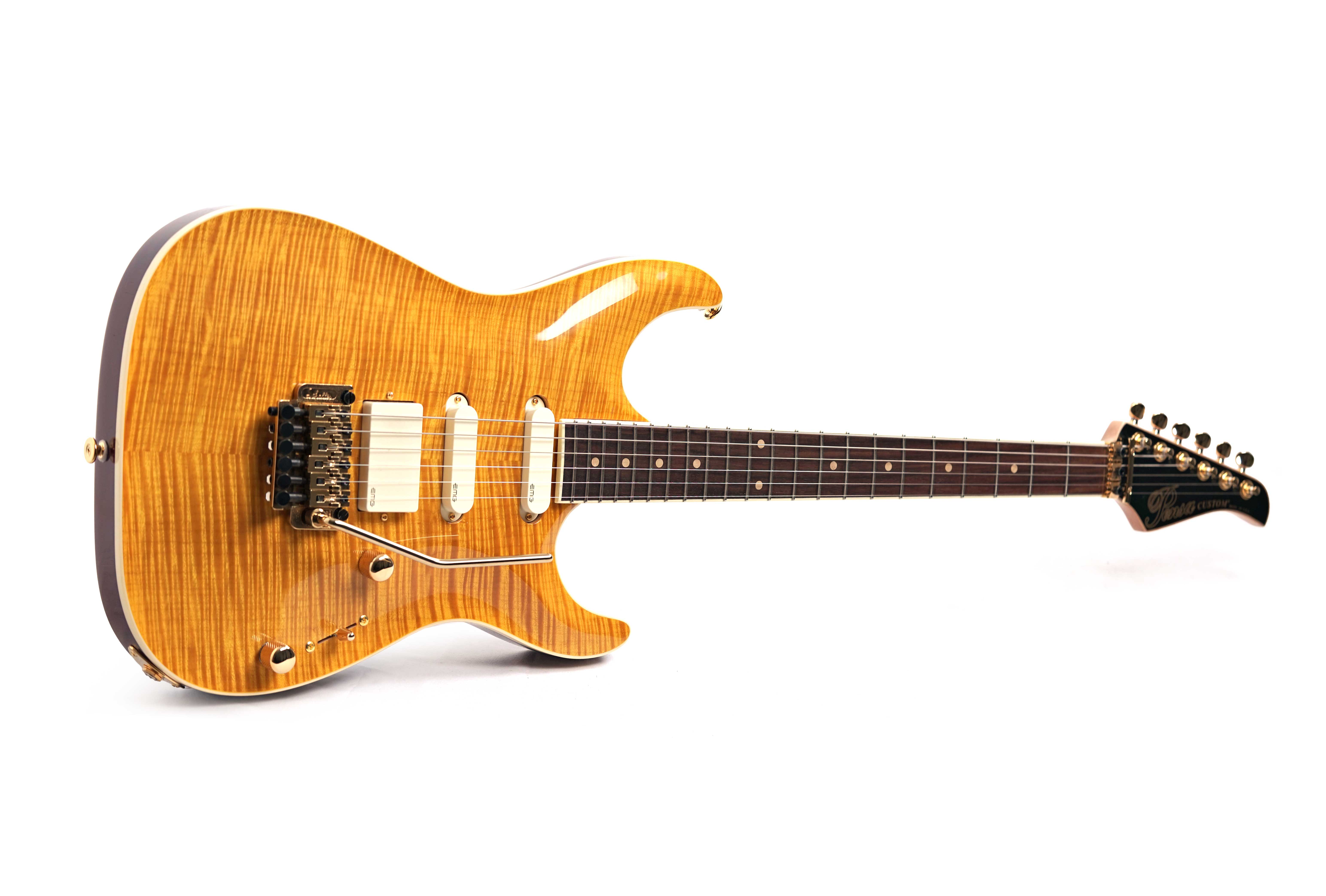 Pensa Guitars Soho Custom Classic Flame Amber Knopfler Spec #1346