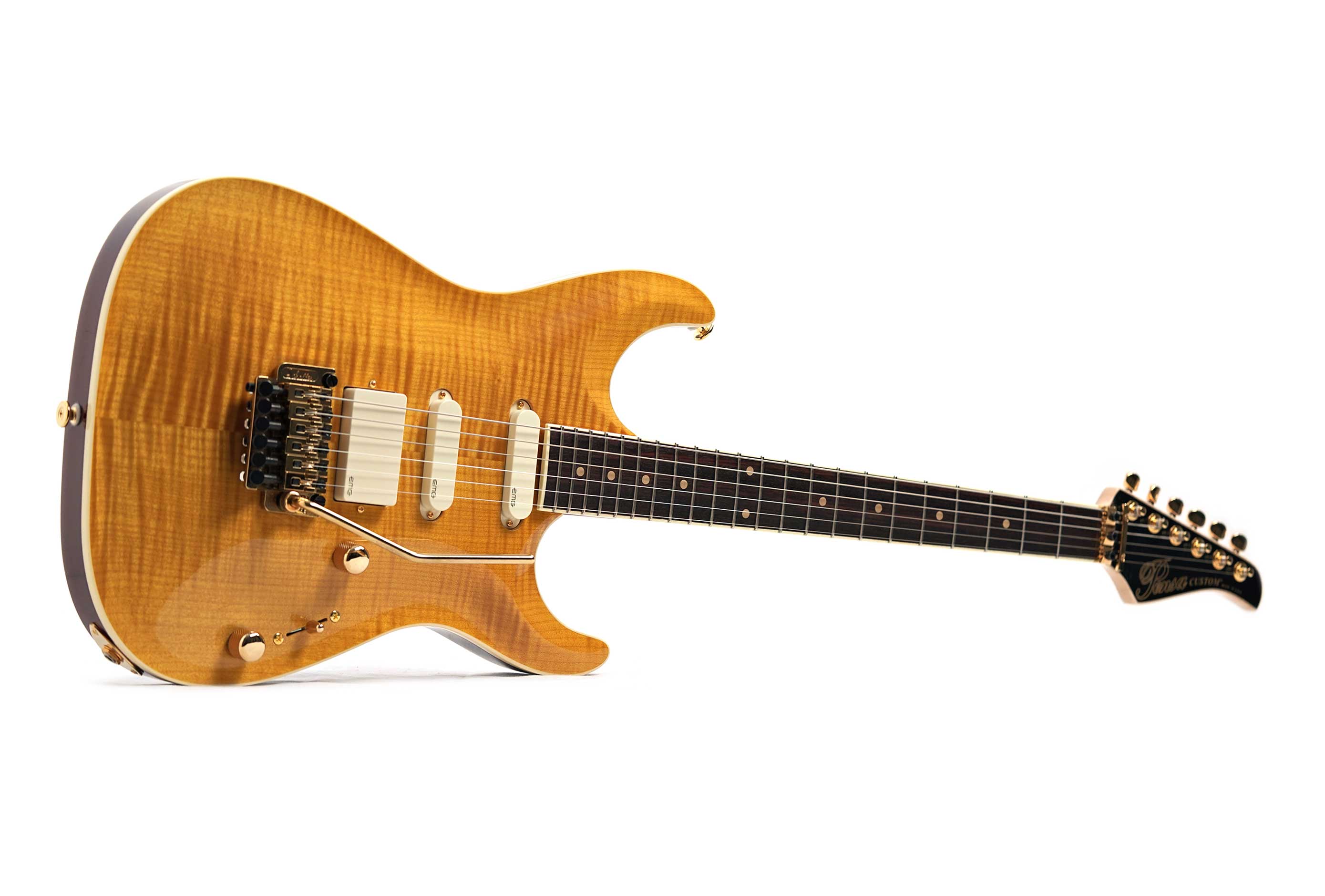 Pensa Guitars Soho Custom Classic Flame Amber Knopfler Spec #1344