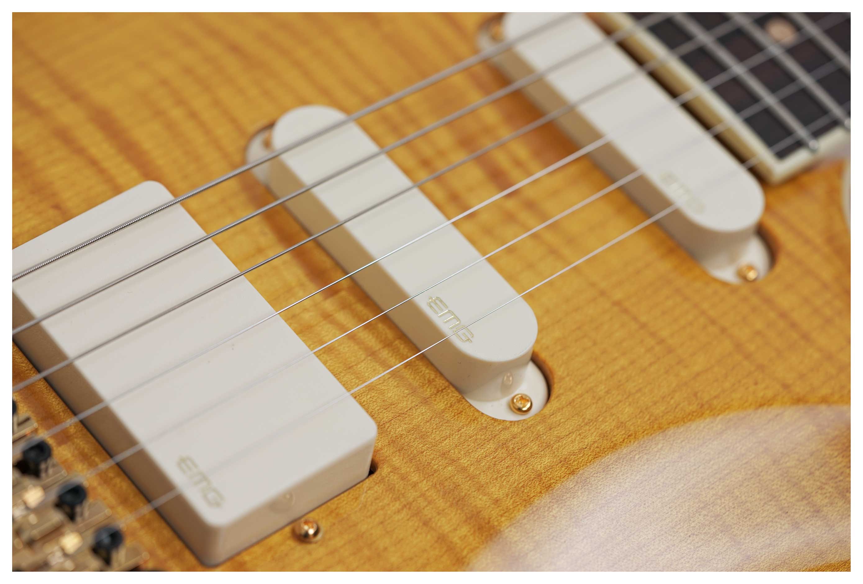 Pensa Guitars Soho Custom Classic Flame Amber Knopfler Spec #1344