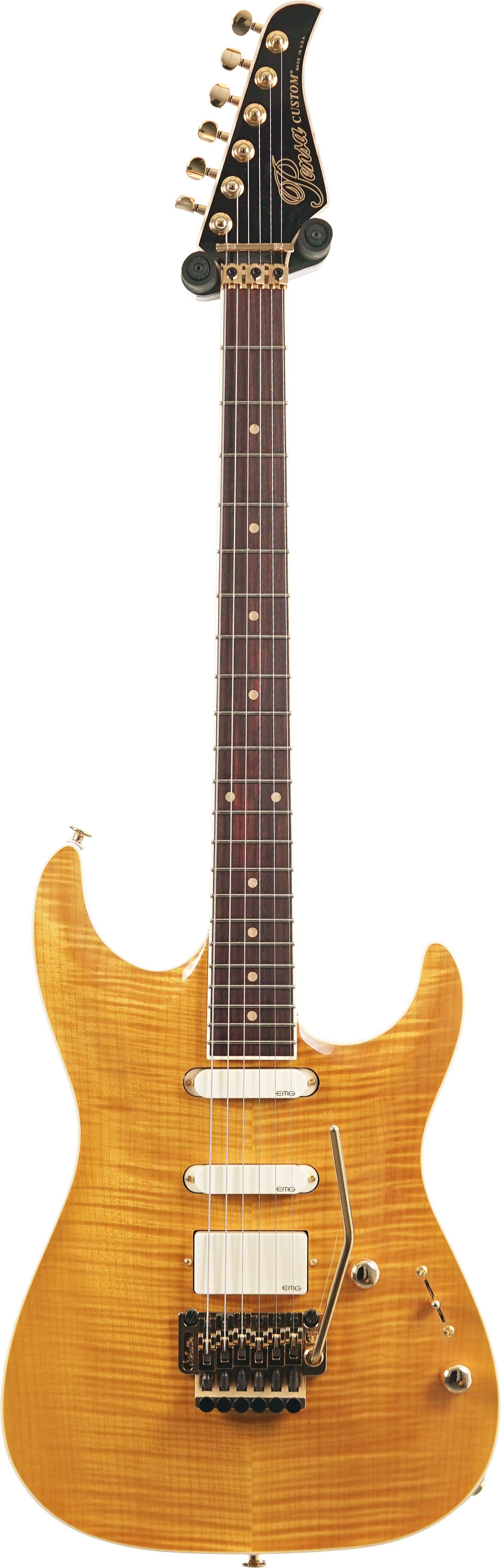 Pensa Guitars Soho Custom Classic Flame Amber Knopfler Spec #1343