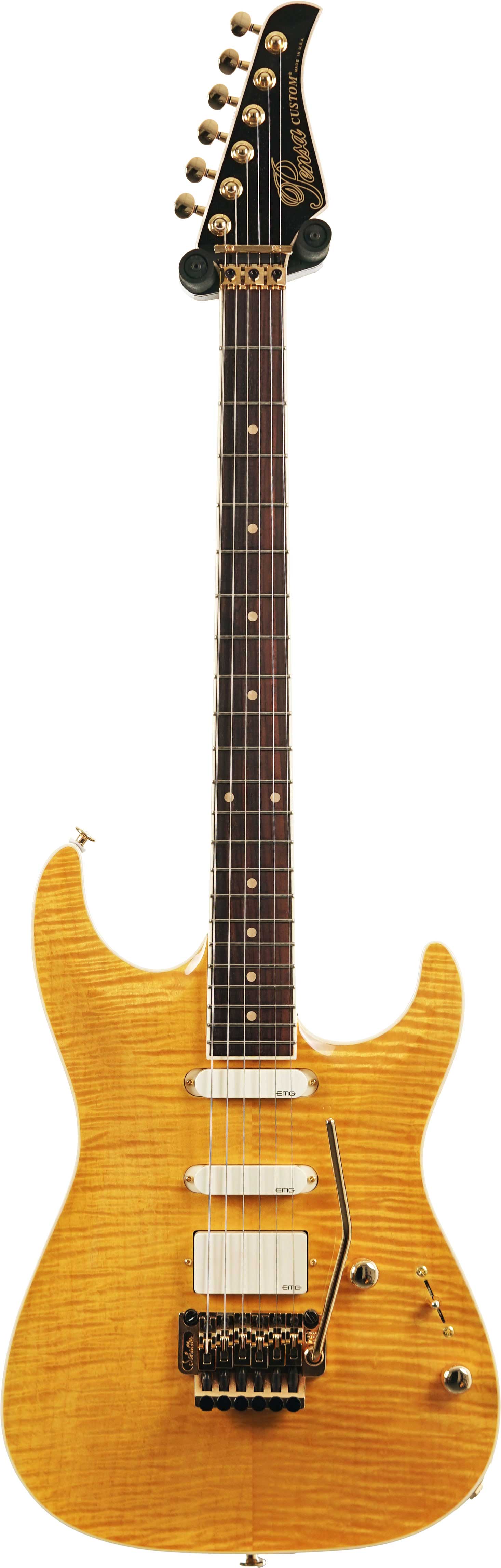 Pensa Guitars Soho Custom Classic Flame Amber Knopfler Spec #1345