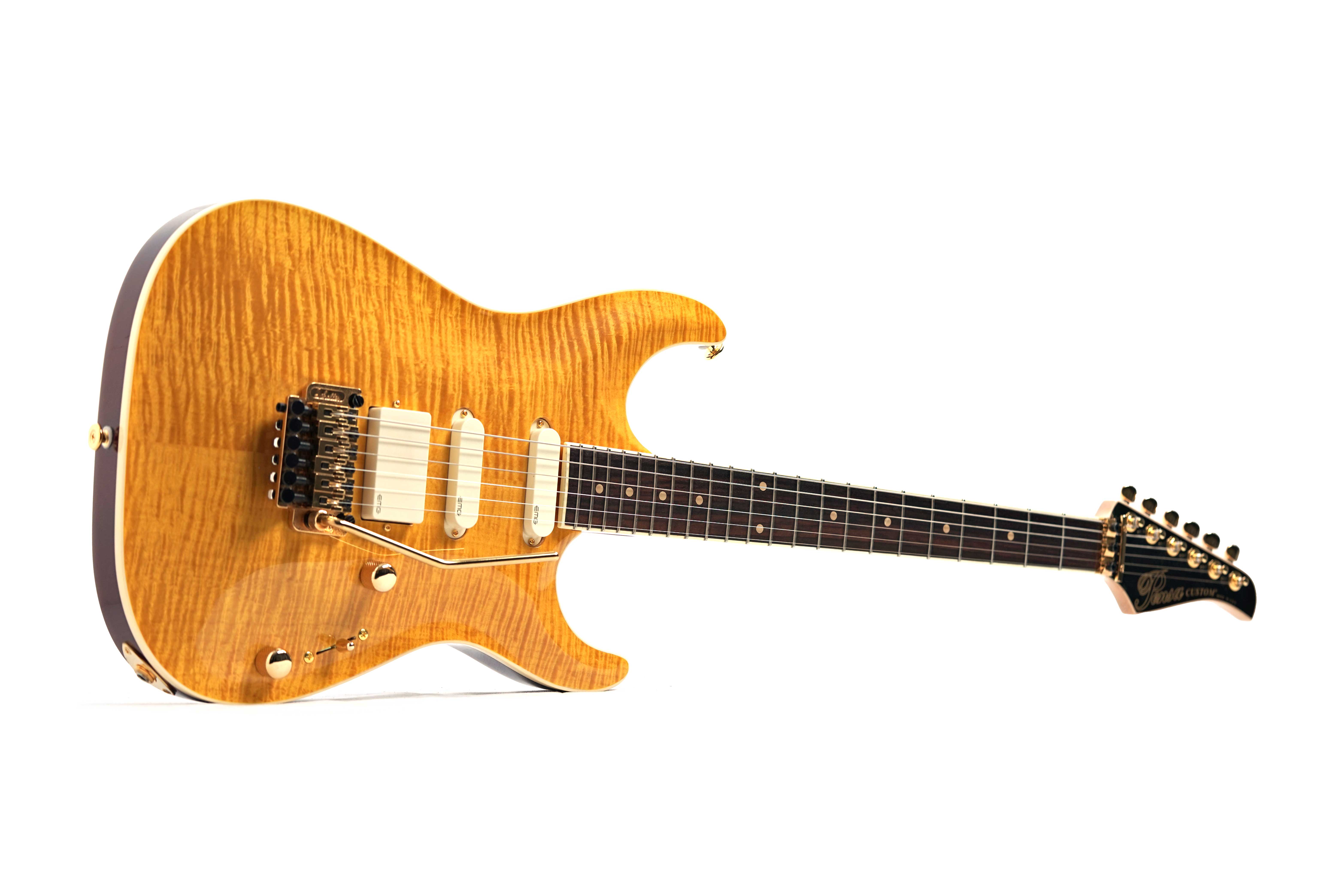Pensa Guitars Soho Custom Classic Flame Amber Knopfler Spec #1345