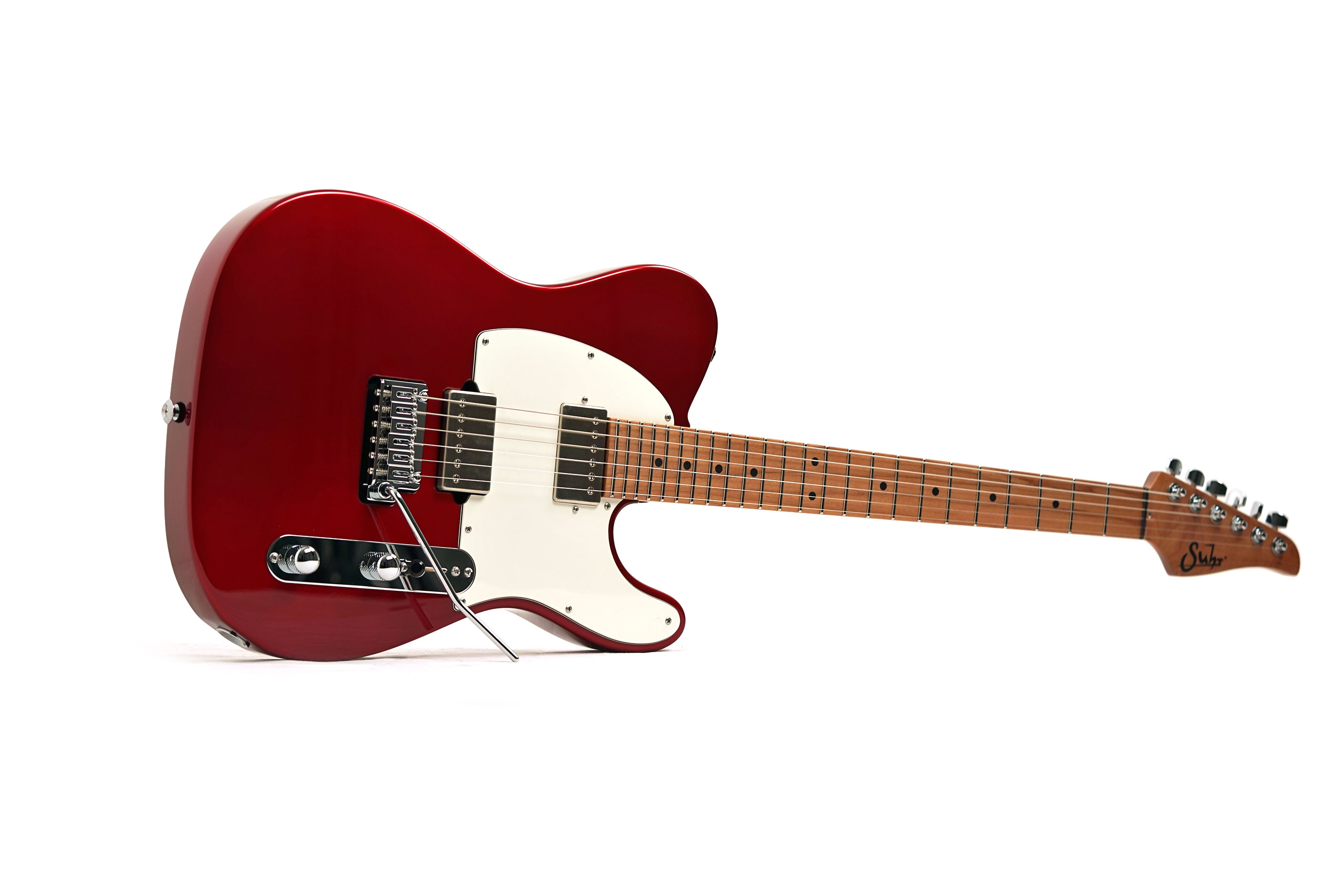 Suhr Andy Wood Signature Series Modern T Murder Candy Solid Saddles HH #94015