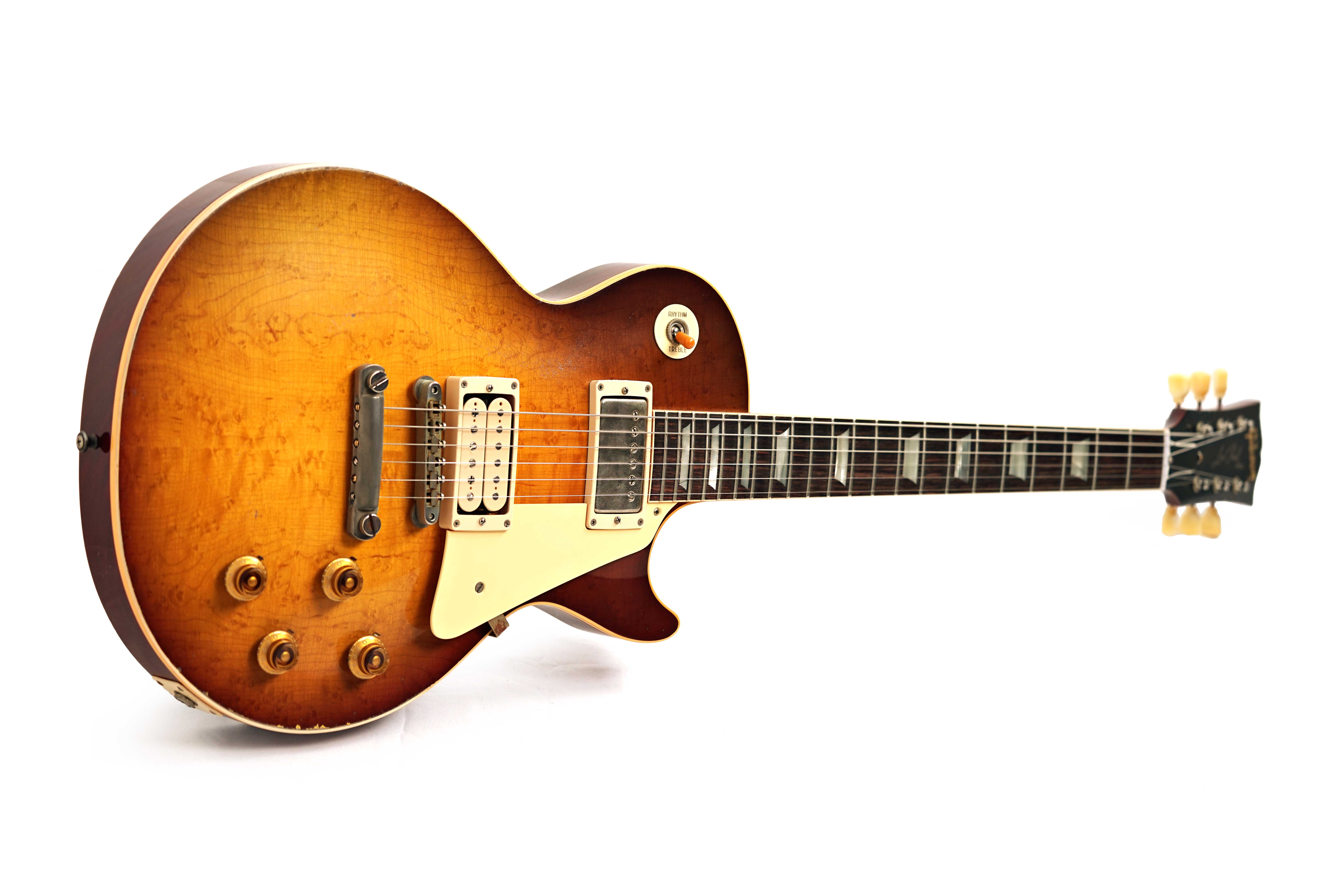 Gibson Custom Shop 1959 Les Paul Standard Birdseye Maple BOTB Page 151 Light Aged Peach Tea Burst #960059