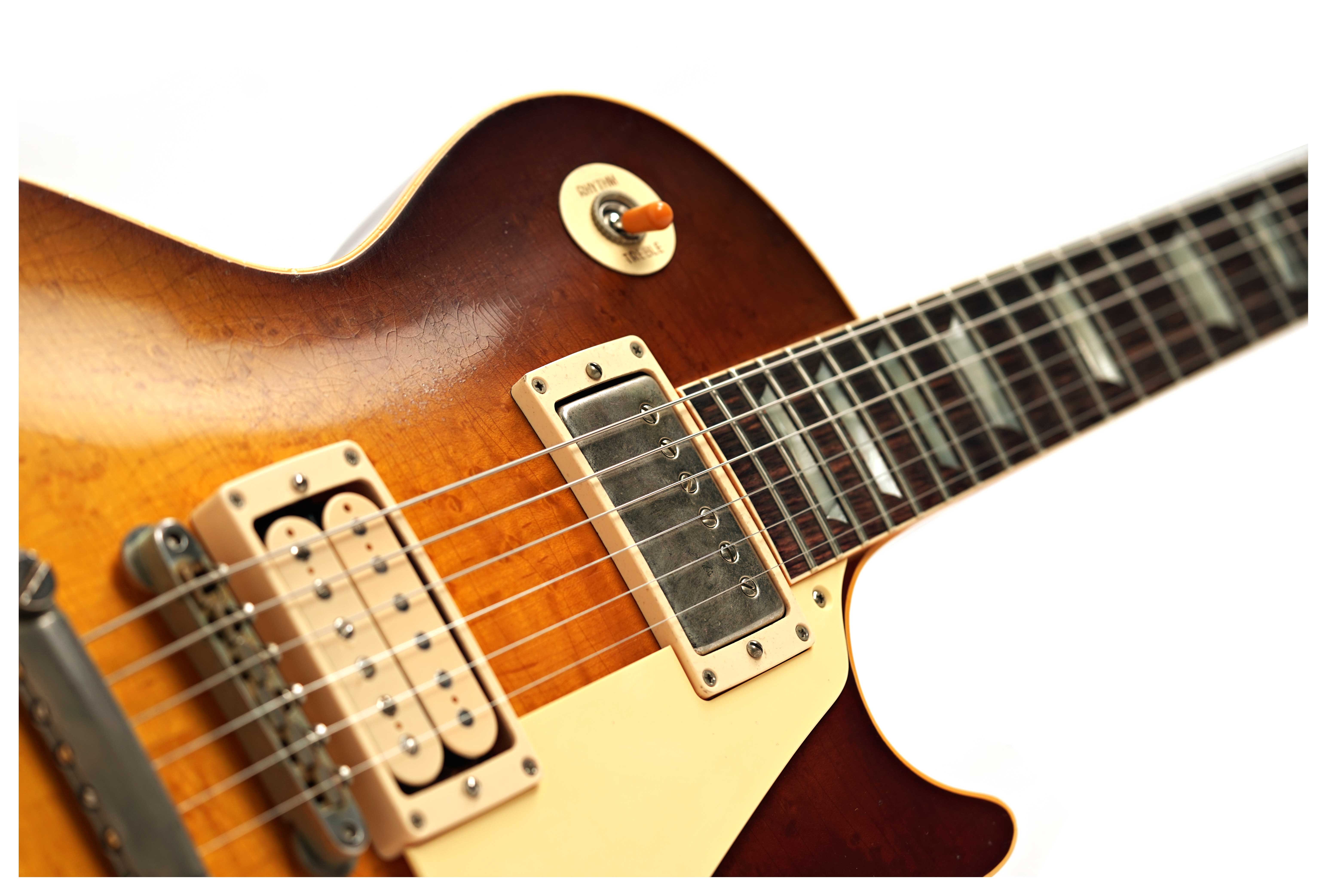 Gibson Custom Shop 1959 Les Paul Standard Birdseye Maple BOTB Page 151 Light Aged Peach Tea Burst #960059