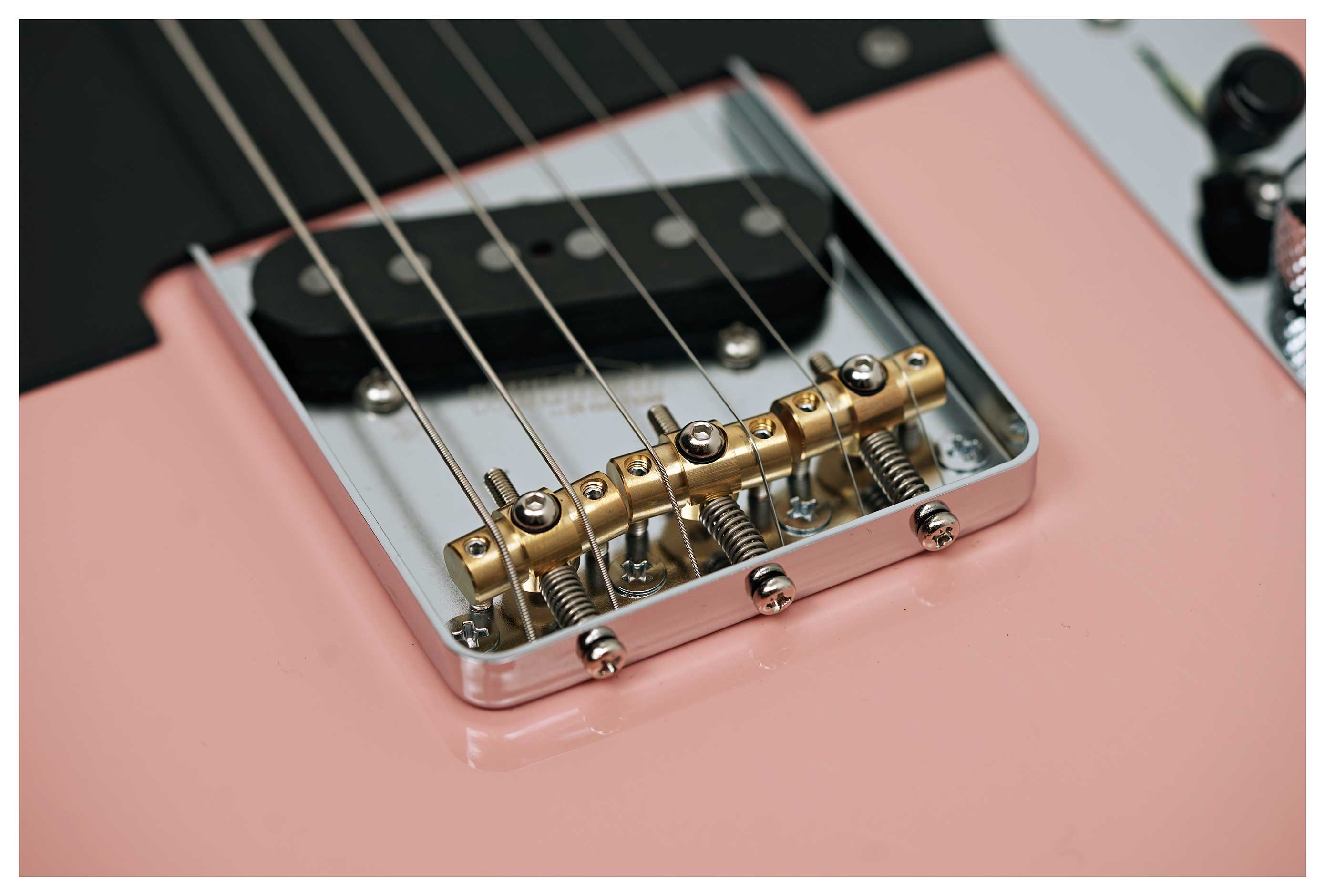 Suhr Dealer Select Classic T Vintage Shell Pink Black Pickguard #94953