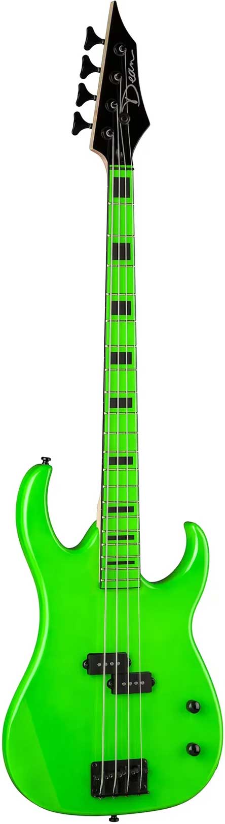 Dean Custom Zone Bass Nuclear Green