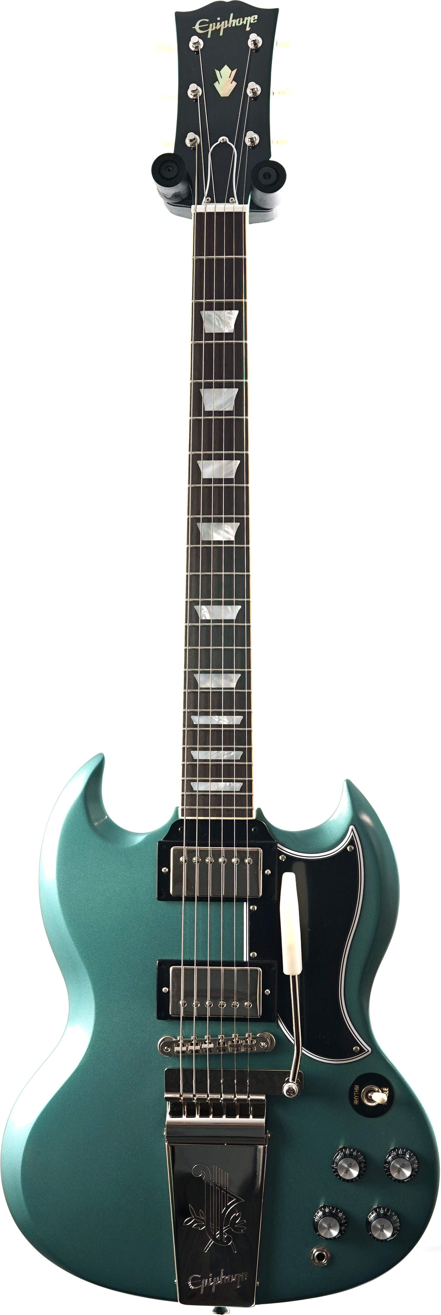 Epiphone Inspired by Gibson Custom 1964 SG Standard with Maestro Vibrola Reissue Pelham Blue (Ex-Demo) #26011521962