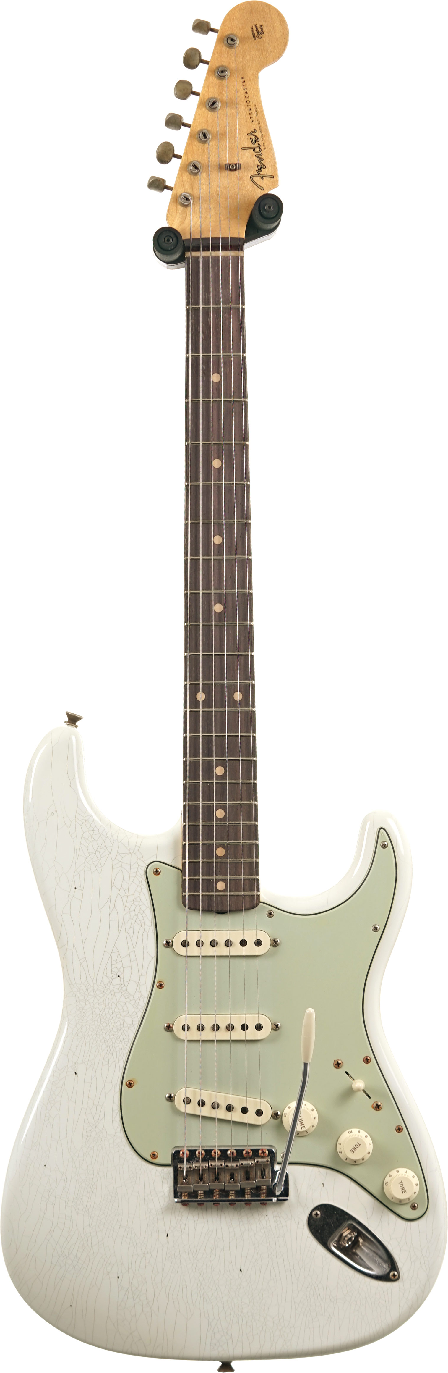 Fender Custom Shop 1960 Stratocaster Journeyman Relic Aged Olympic White Rosewood Fingerboard #CZ590958