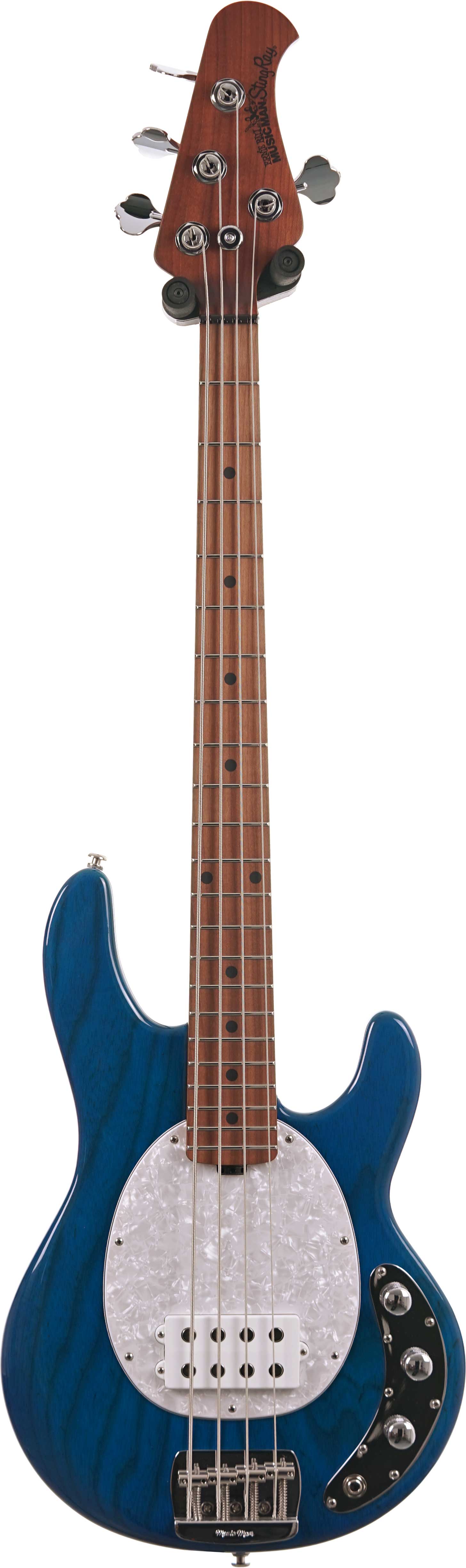 Music Man Short Scale Stingray Translucent Blue Maple Fingerboard #K14718