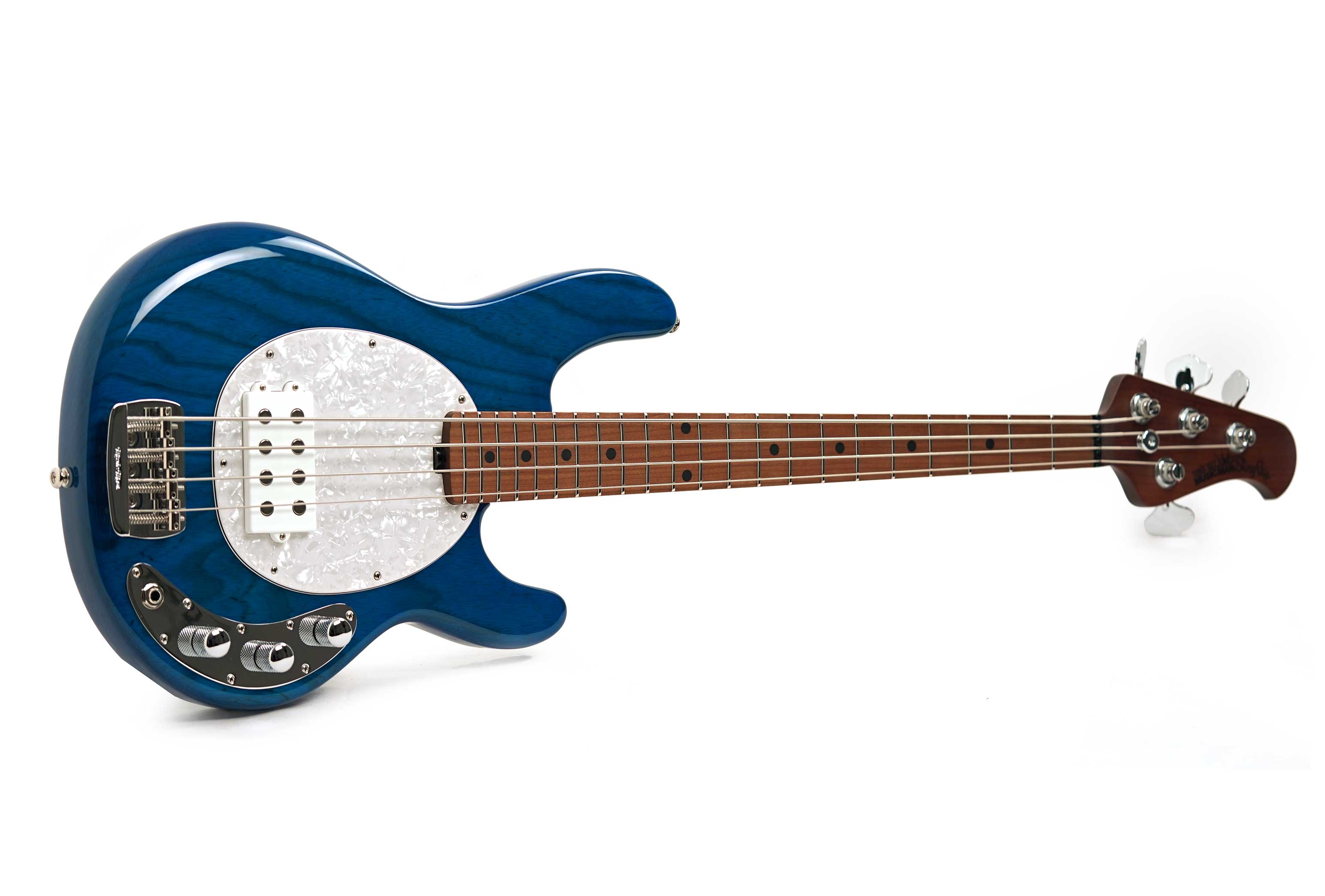 Music Man Short Scale Stingray Translucent Blue Maple Fingerboard #K14718