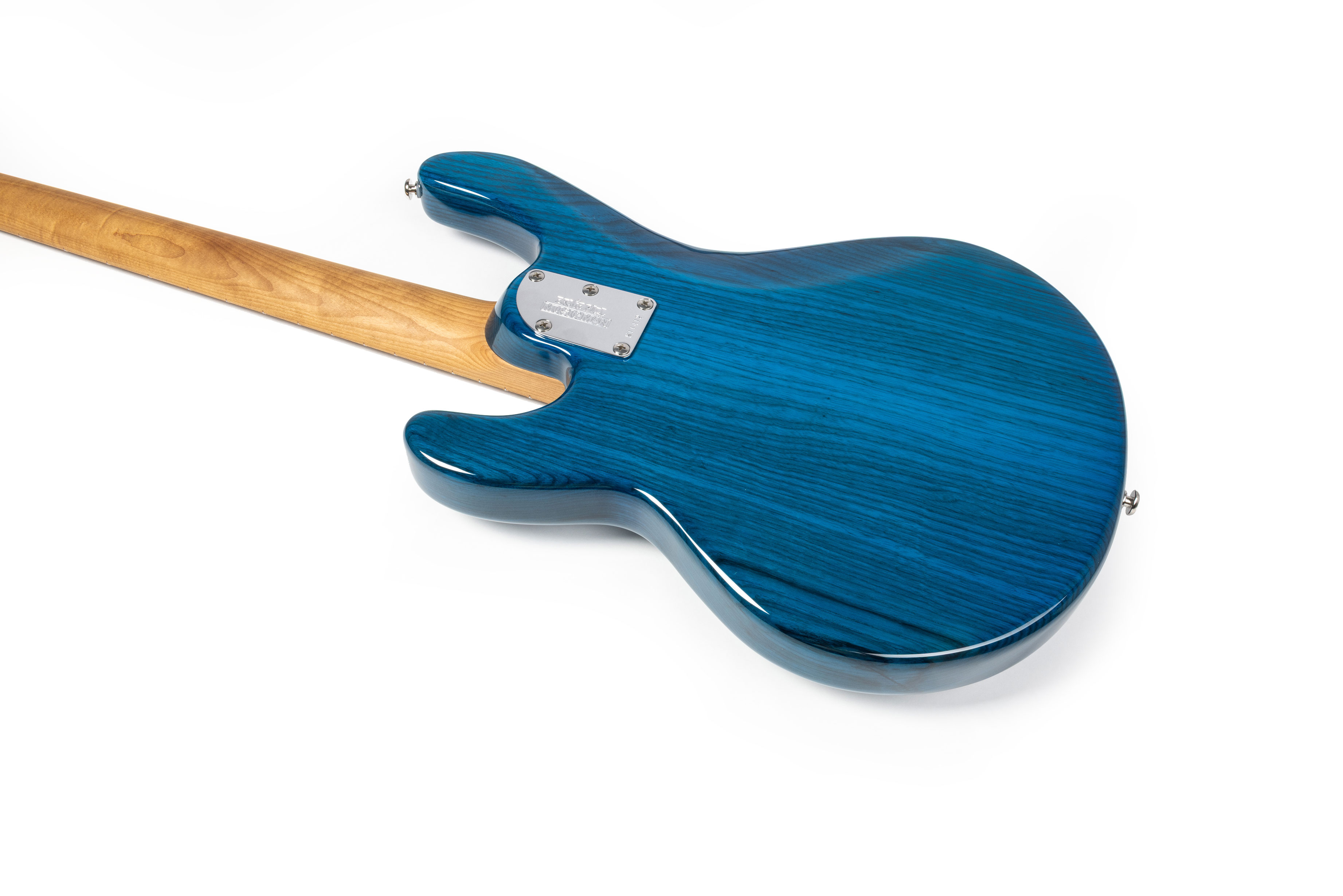 Music Man Short Scale Stingray Translucent Blue Maple Fingerboard