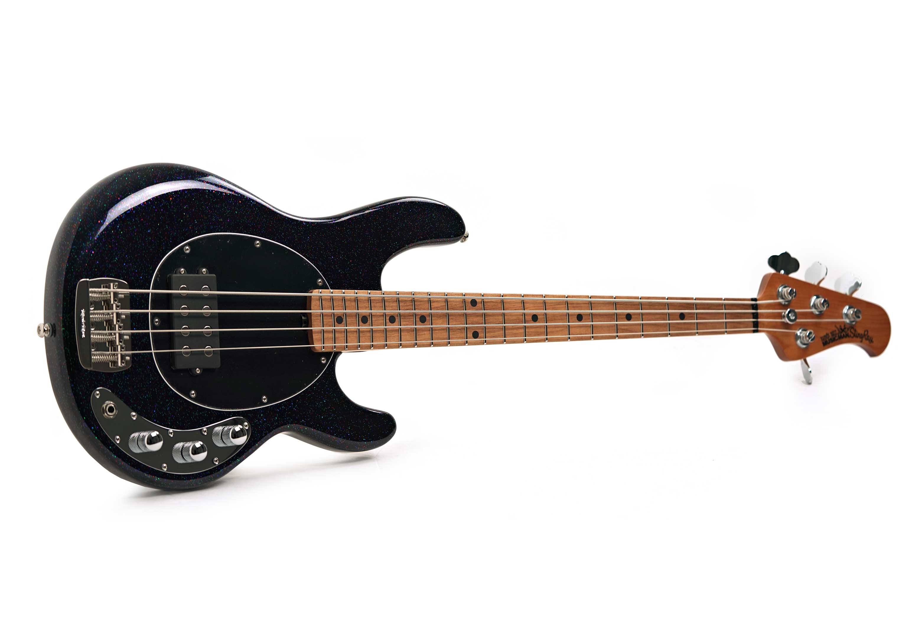Music Man Short Scale Stingray Midnight Confetti Maple Fingerboard #K14586