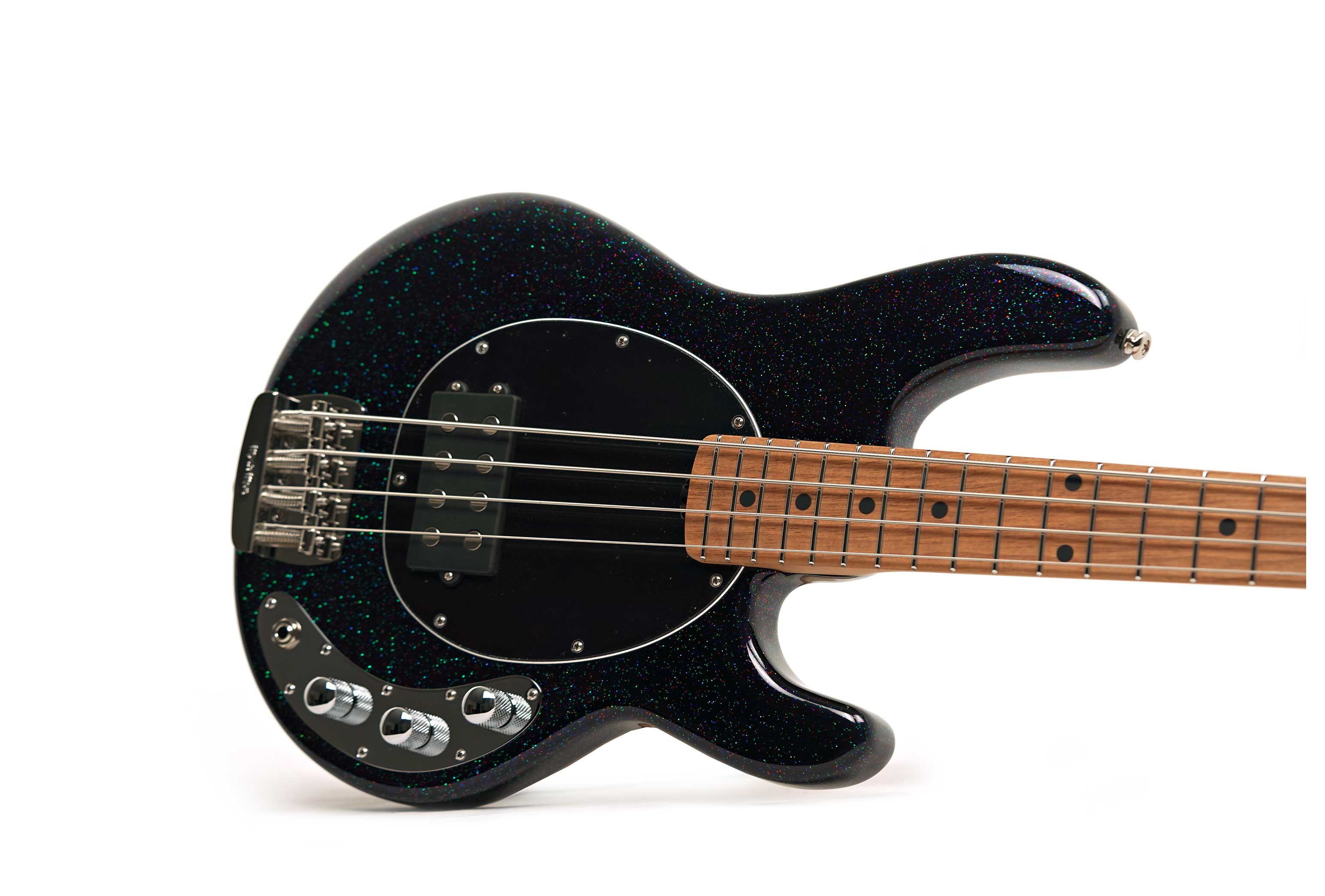 Music Man Short Scale Stingray Midnight Confetti Maple Fingerboard #K14586