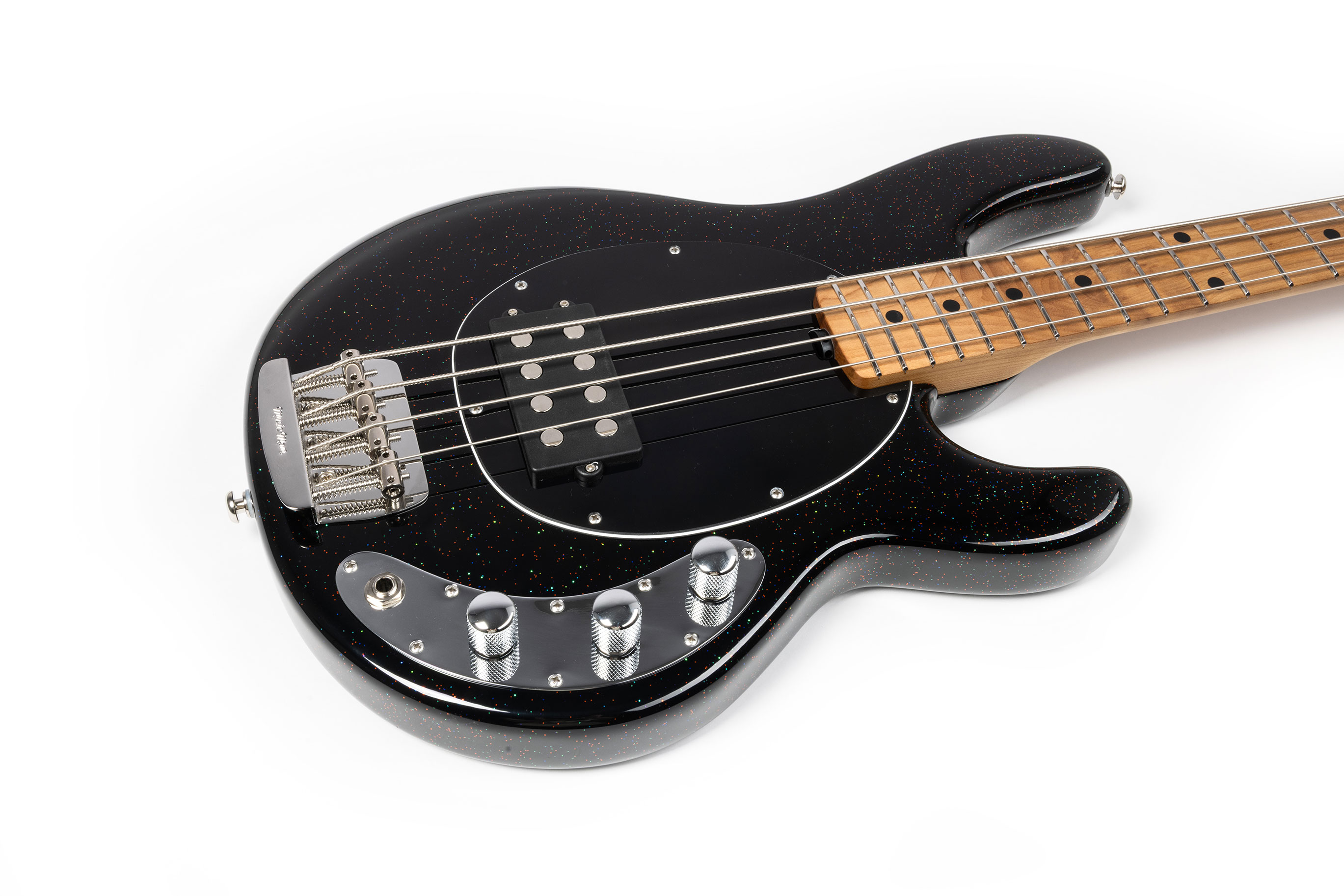 Music Man Short Scale Stingray Midnight Confetti Maple Fingerboard