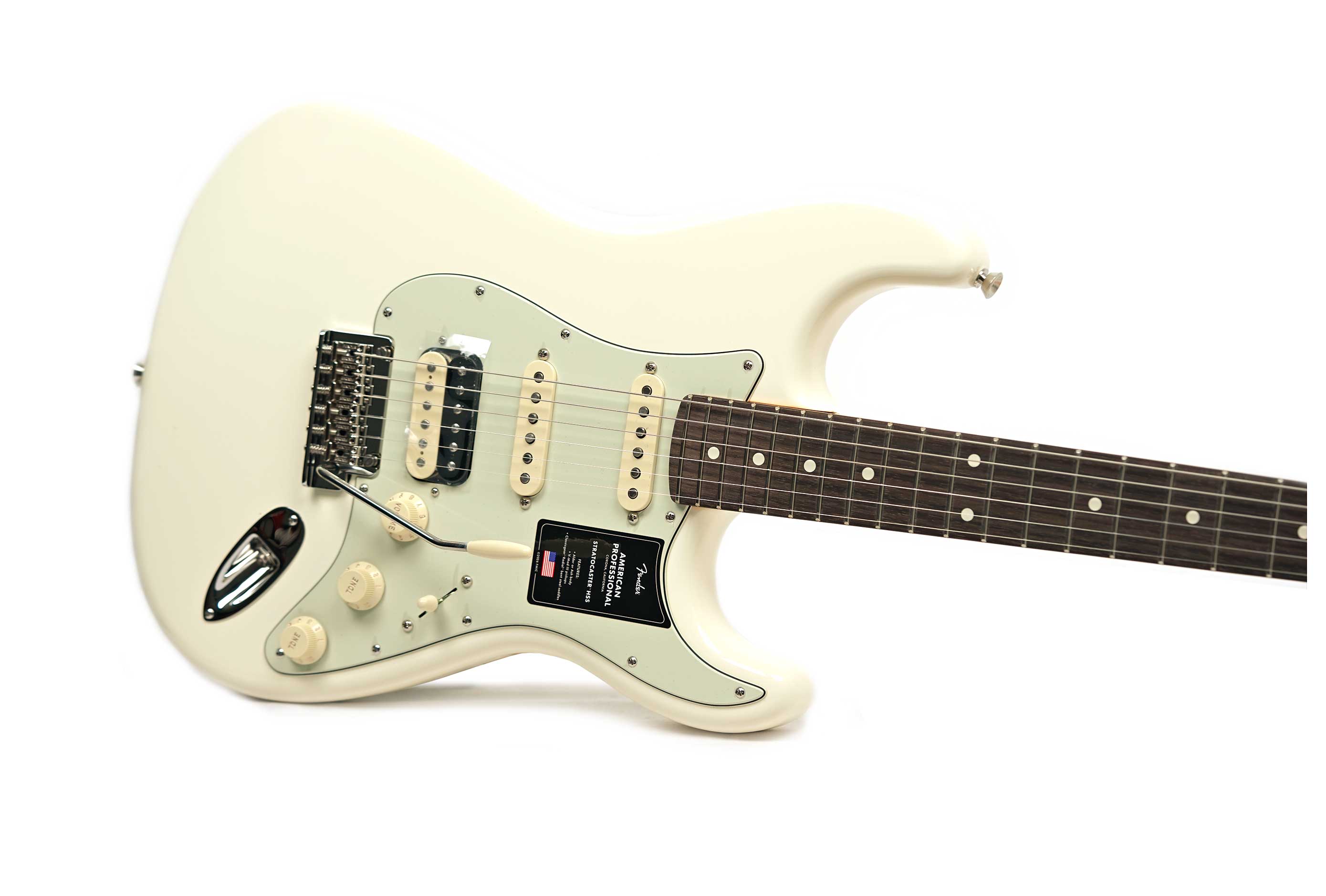 Fender American Professional Stratocaster HSS Olympic White Rosewood Fingerboard (2026) #US26045312