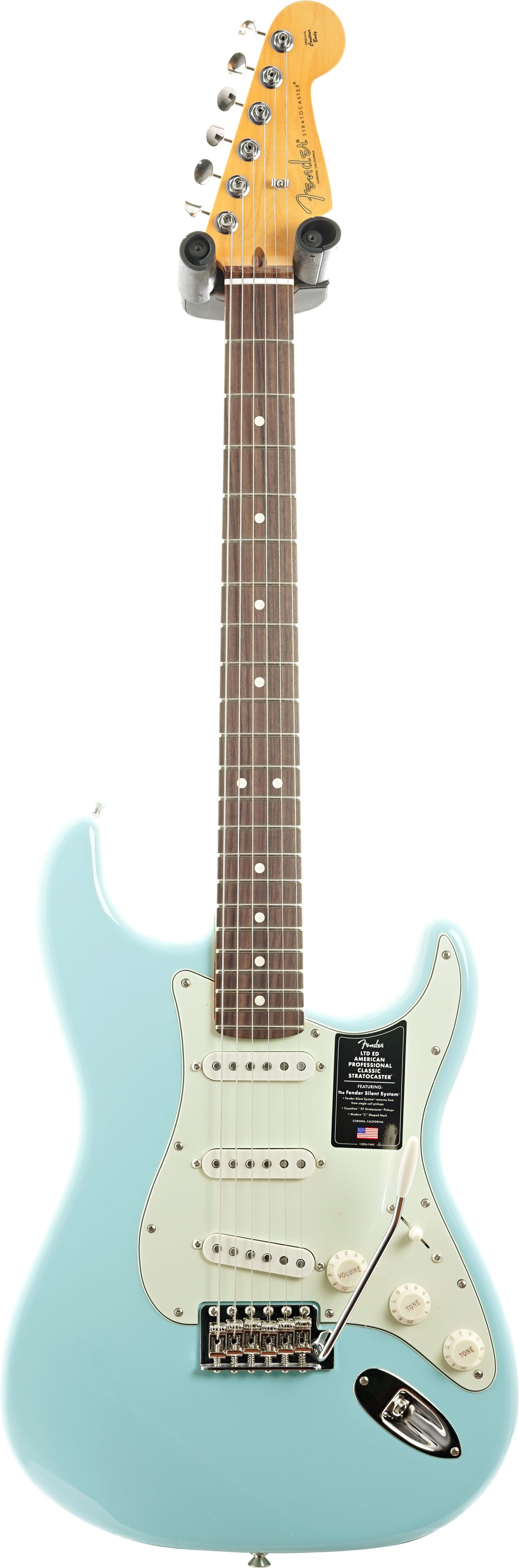 Fender Limited Edition Professional Classic Silent Stratocaster Daphne Blue Rosewood Fingerboard #US26021997