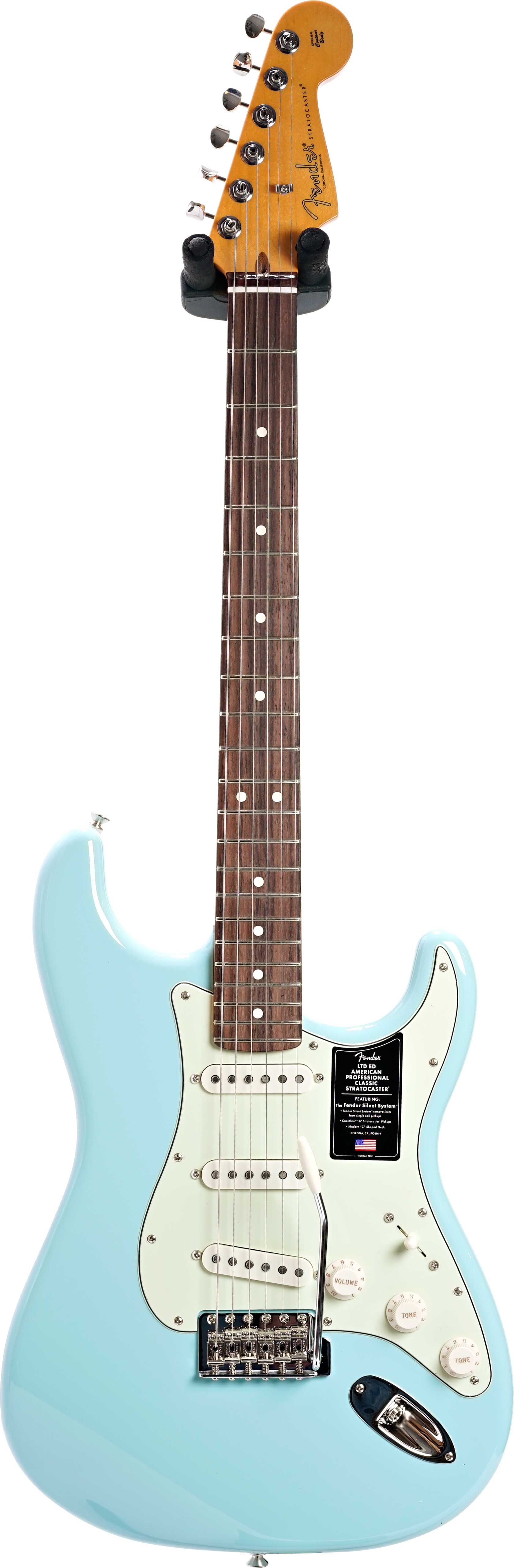 Fender Limited Edition Professional Classic Silent Stratocaster Daphne Blue Rosewood Fingerboard #US26051657