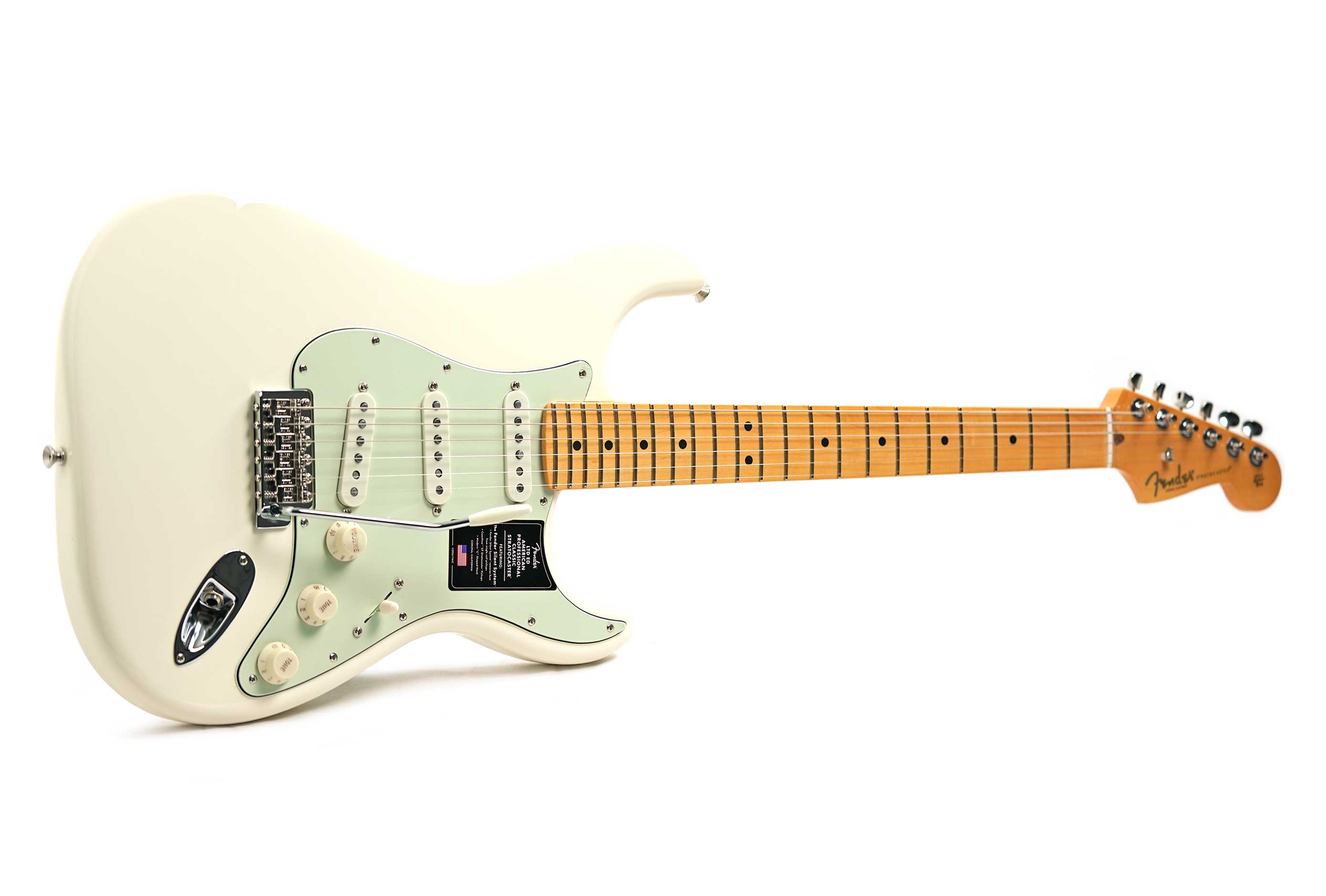 Fender  Limited Edition American Professional Classic Stratocaster featuring the Fender Silent System Olympic White Maple Fingerboard #US26055756