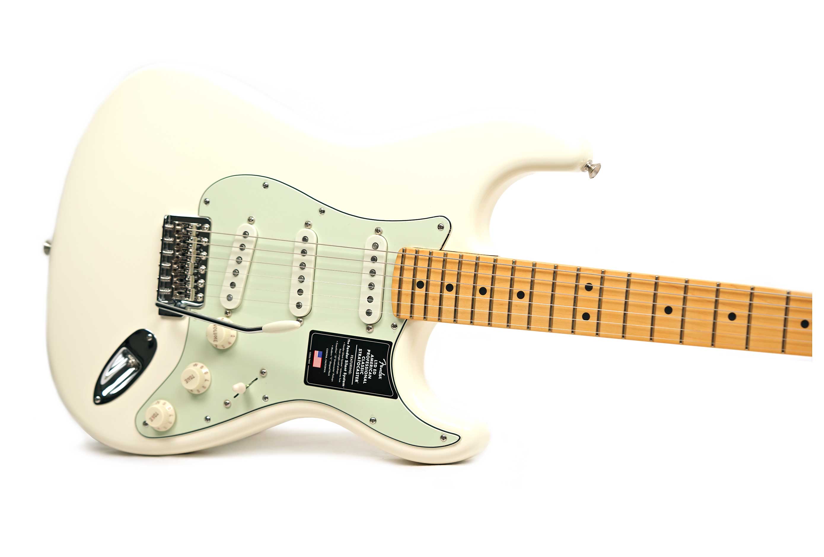 Fender  Limited Edition American Professional Classic Stratocaster featuring the Fender Silent System Olympic White Maple Fingerboard #US26055756