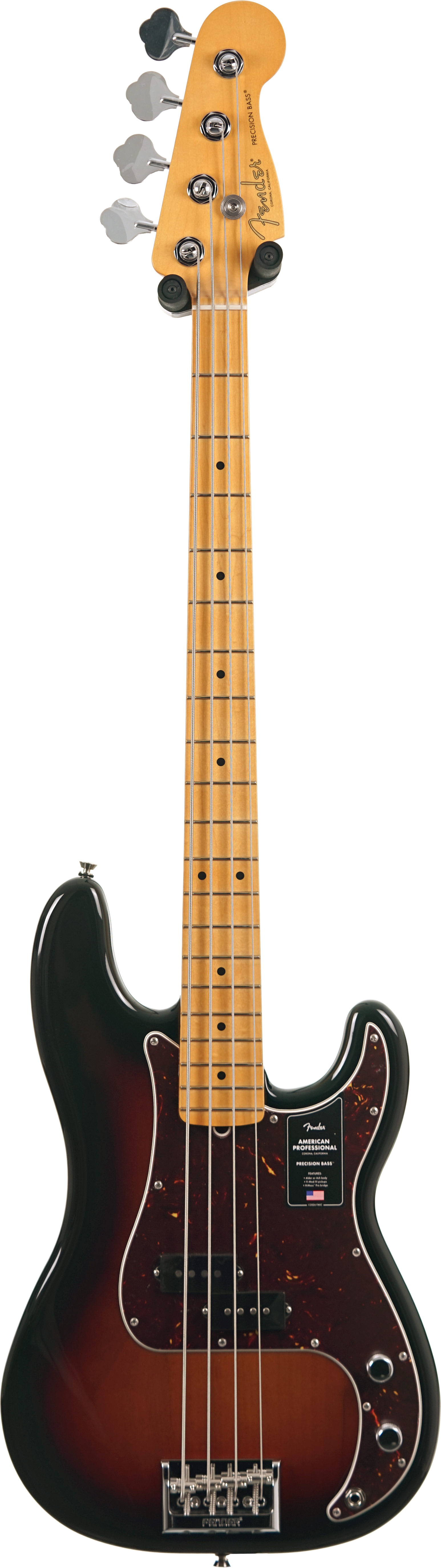 Fender American Professional Precision Bass Maple Fingerboard 3-Colour Sunburst (2026) #US26052697