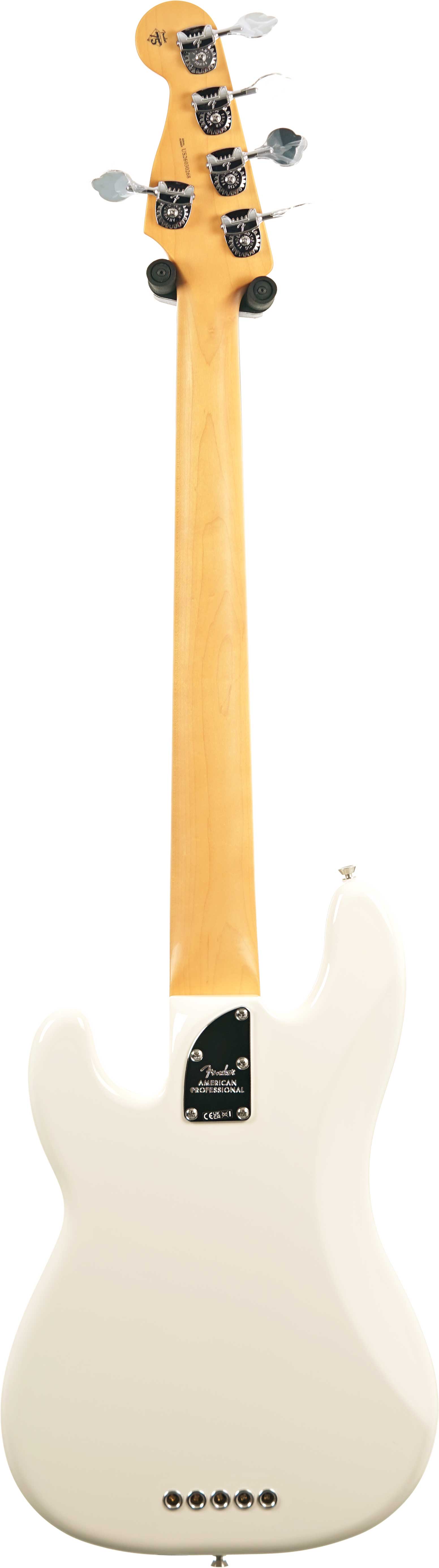 Fender American Professional Precision Bass V Rosewood Fingerboard Olympic White (2026) #US26030268