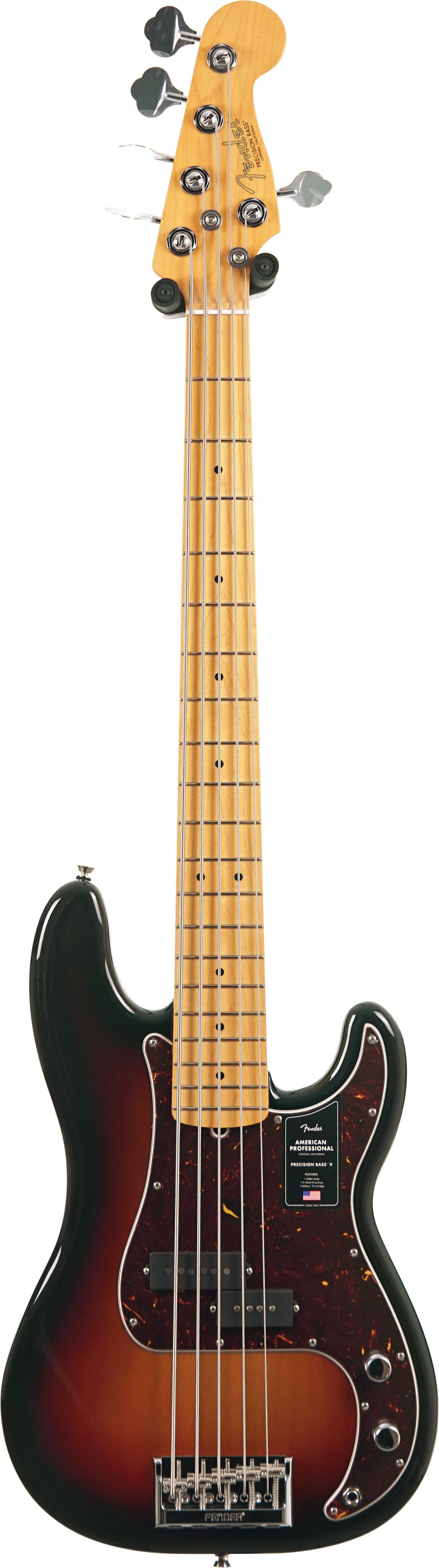 Fender American Professional Precision Bass V Maple Fingerboard 3-Colour Sunburst (2026) #US26081908
