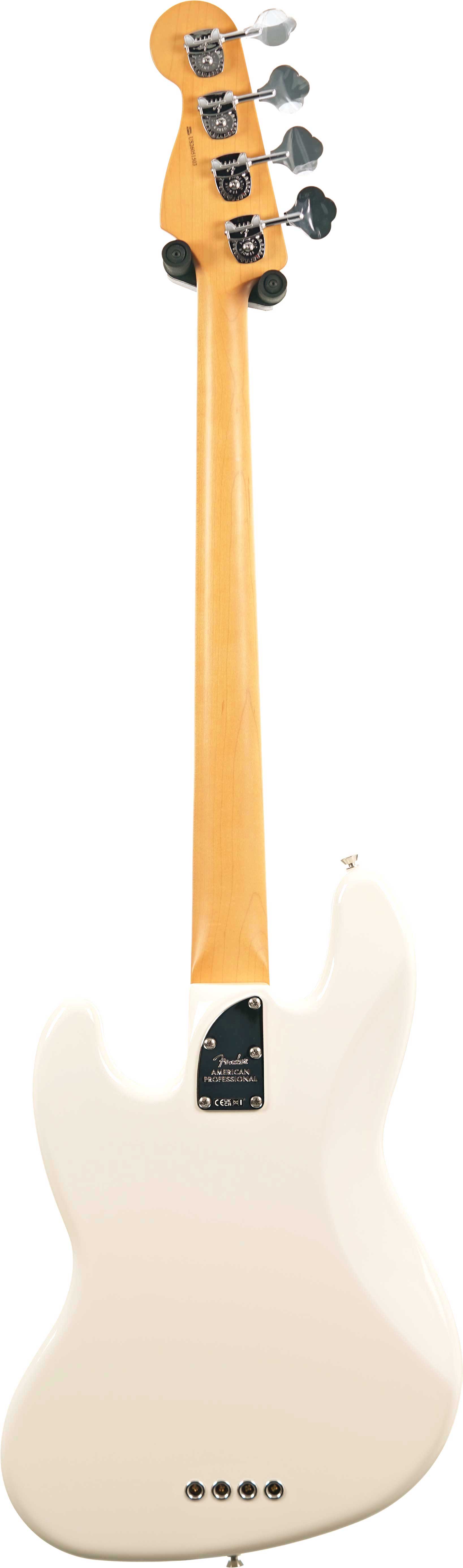 Fender American Professional Jazz Bass Olympic White Rosewood Fingerboard (2026) #US26051503
