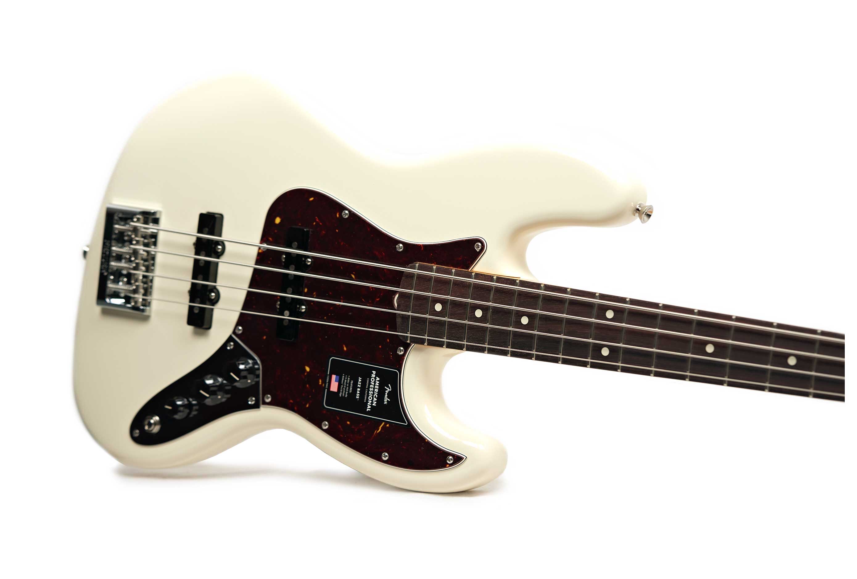 Fender American Professional Jazz Bass Olympic White Rosewood Fingerboard (2026) #US26051503