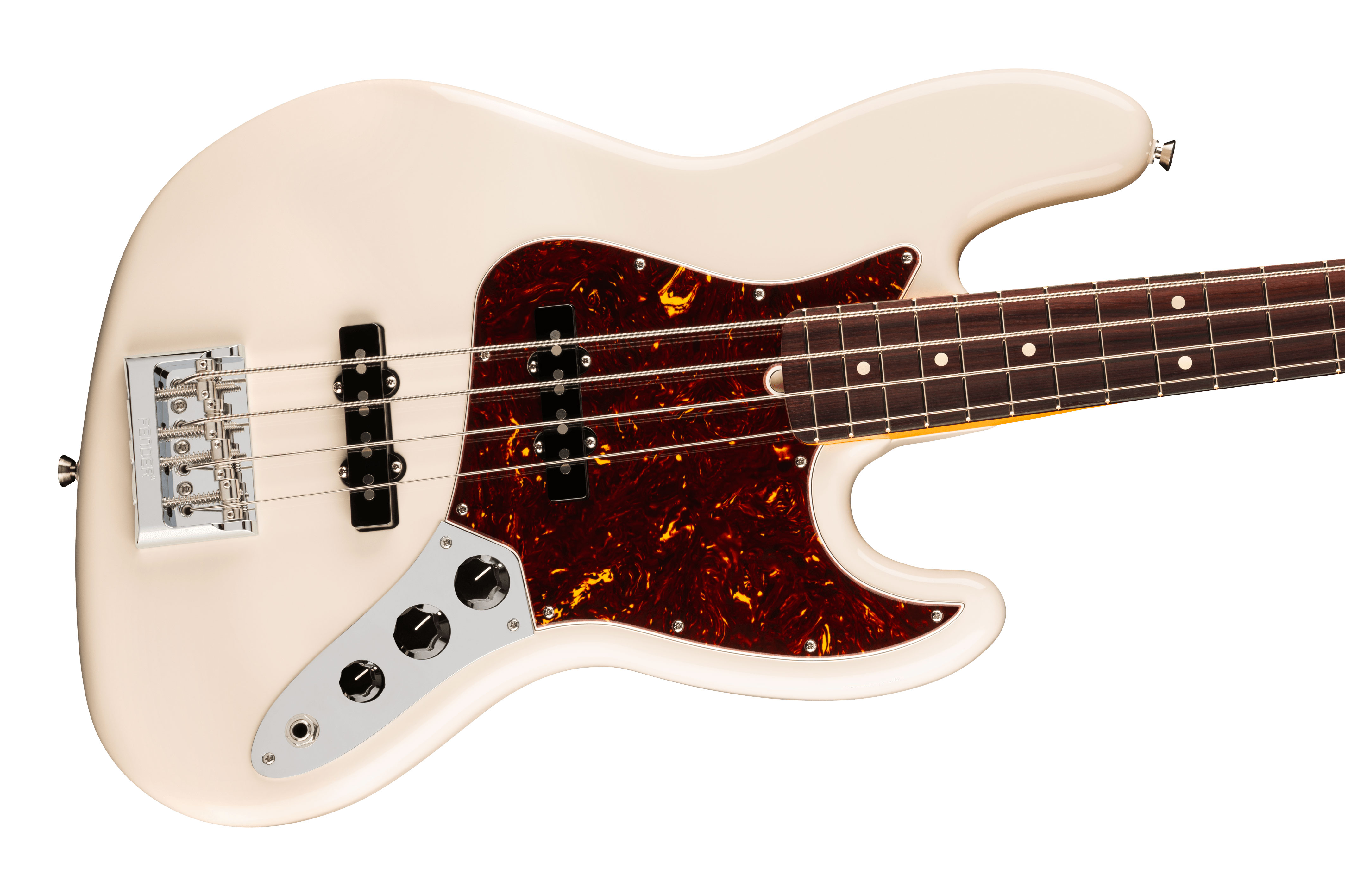 Fender American Professional Jazz Bass Olympic White Rosewood Fingerboard