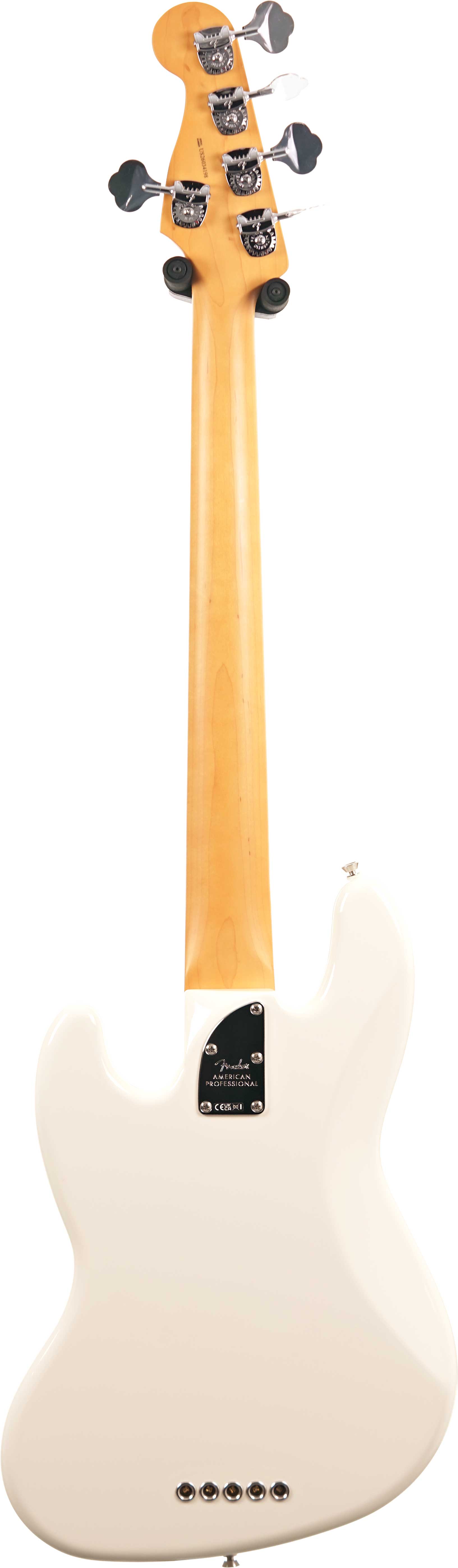 Fender American Professional Jazz Bass V Olympic White Rosewood Fingerboard (2026) #US26034198
