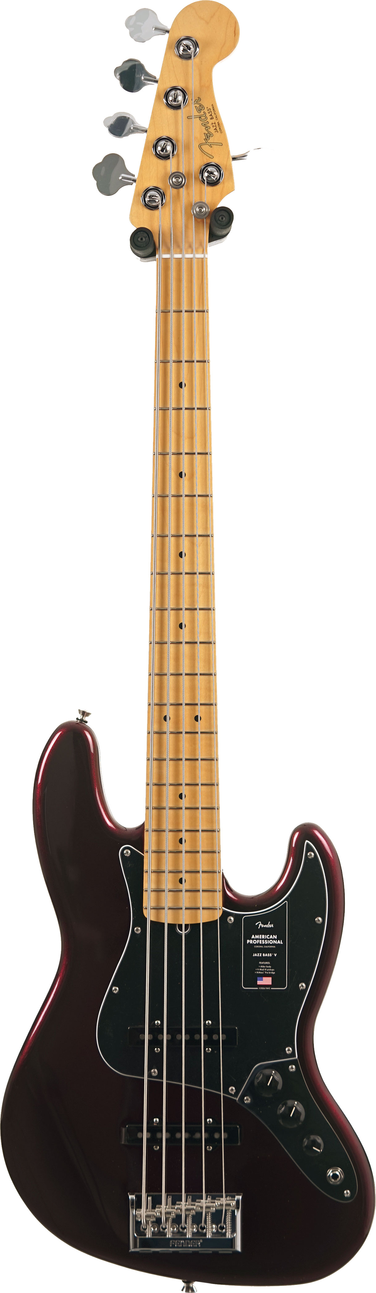 Fender American Professional Jazz Bass V Oxblood Maple Fingerboard (2026) #US26031093