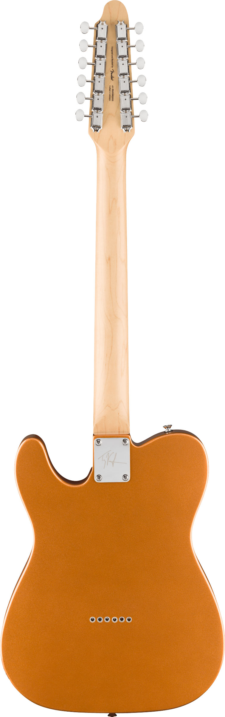 Squier Paranormal Troy Van Leeuwen Telecaster XII Tortoiseshell Pickguard Copper Indian Laurel