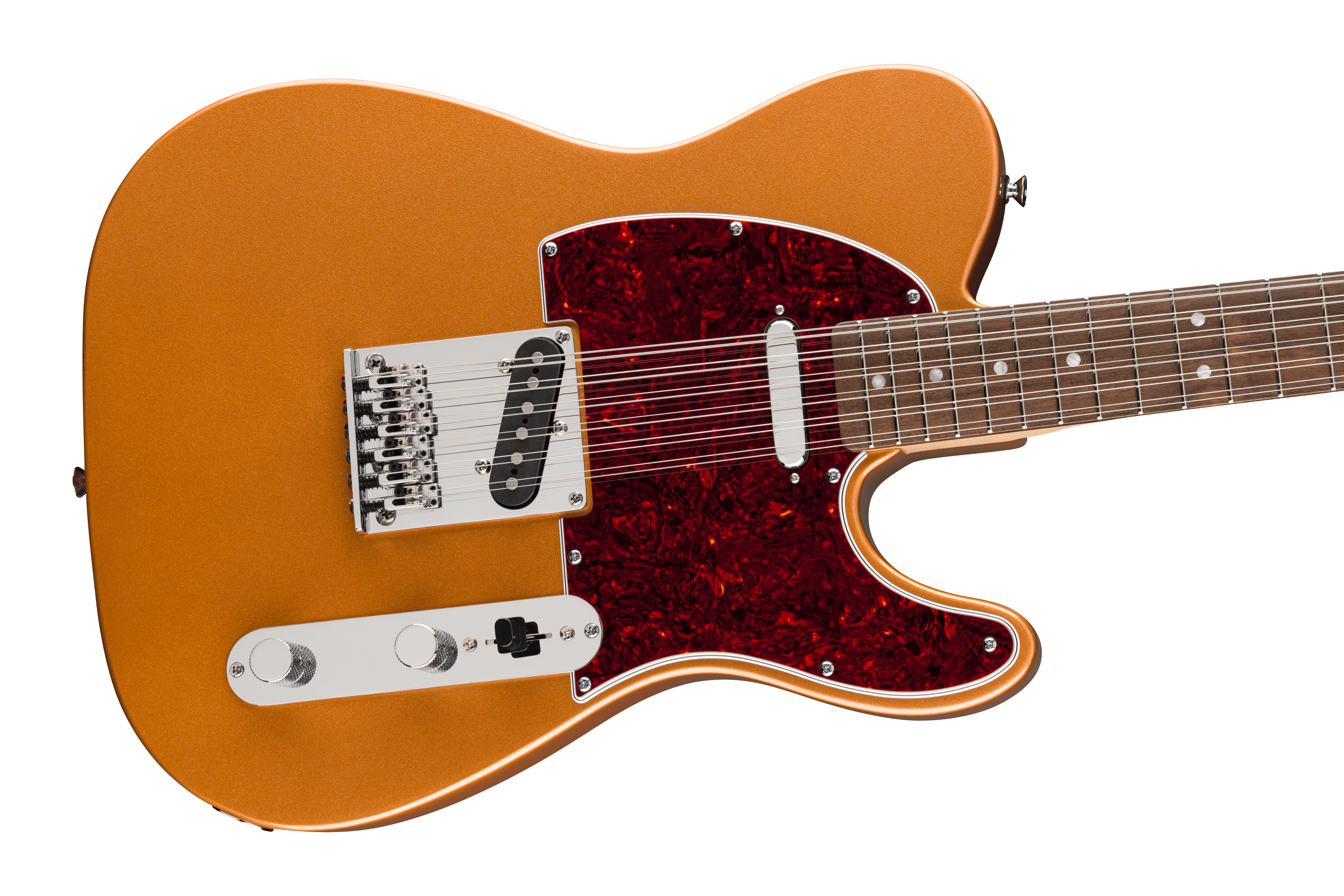 Squier Paranormal Troy Van Leeuwen Telecaster XII Tortoiseshell Pickguard Copper Indian Laurel
