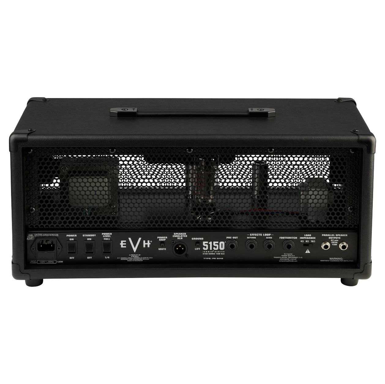 EVH 5150 Iconic Series 15W 6L6 Black Valve Amp Head 