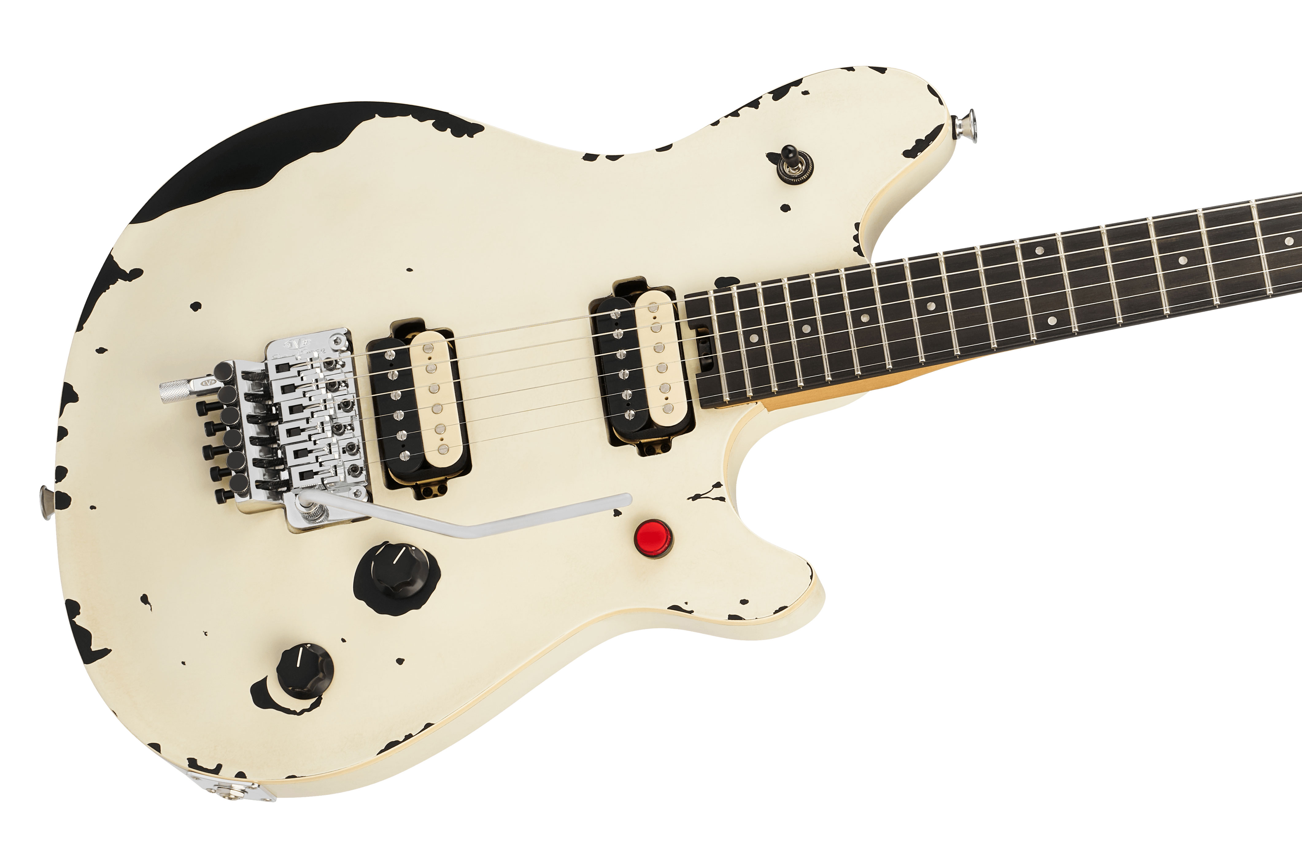 EVH Limited Edition Wolfgang Special Striped Series Distressed Ivory Ebony Fingerboard