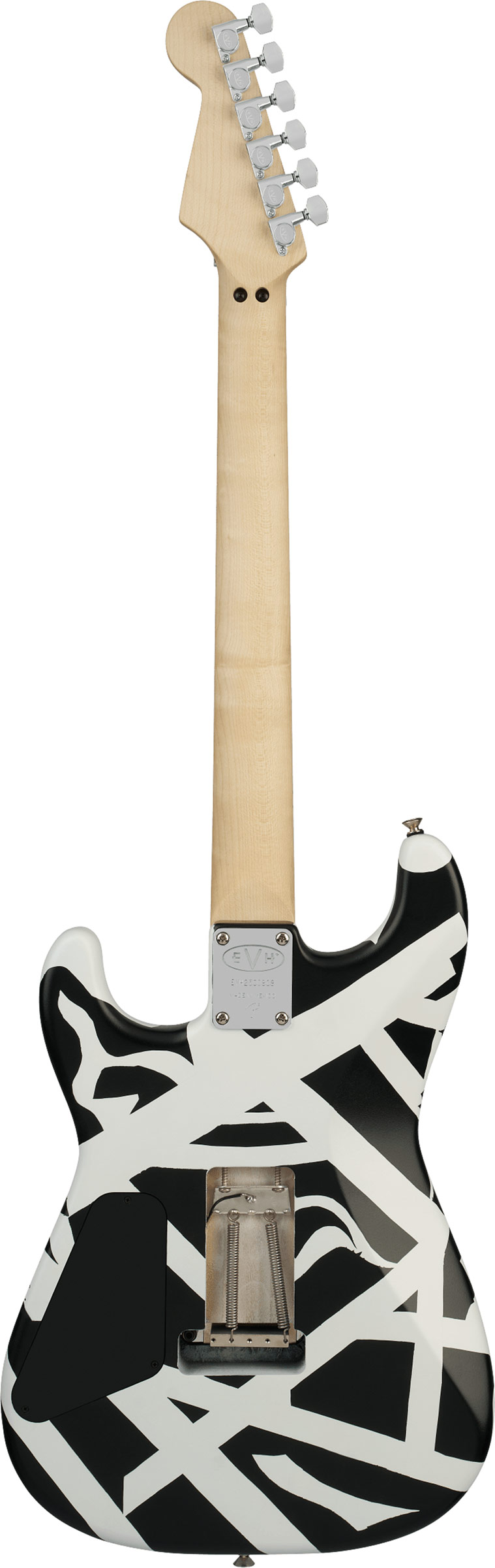 EVH Striped Series Shapes Maple Fingerboard White and Black