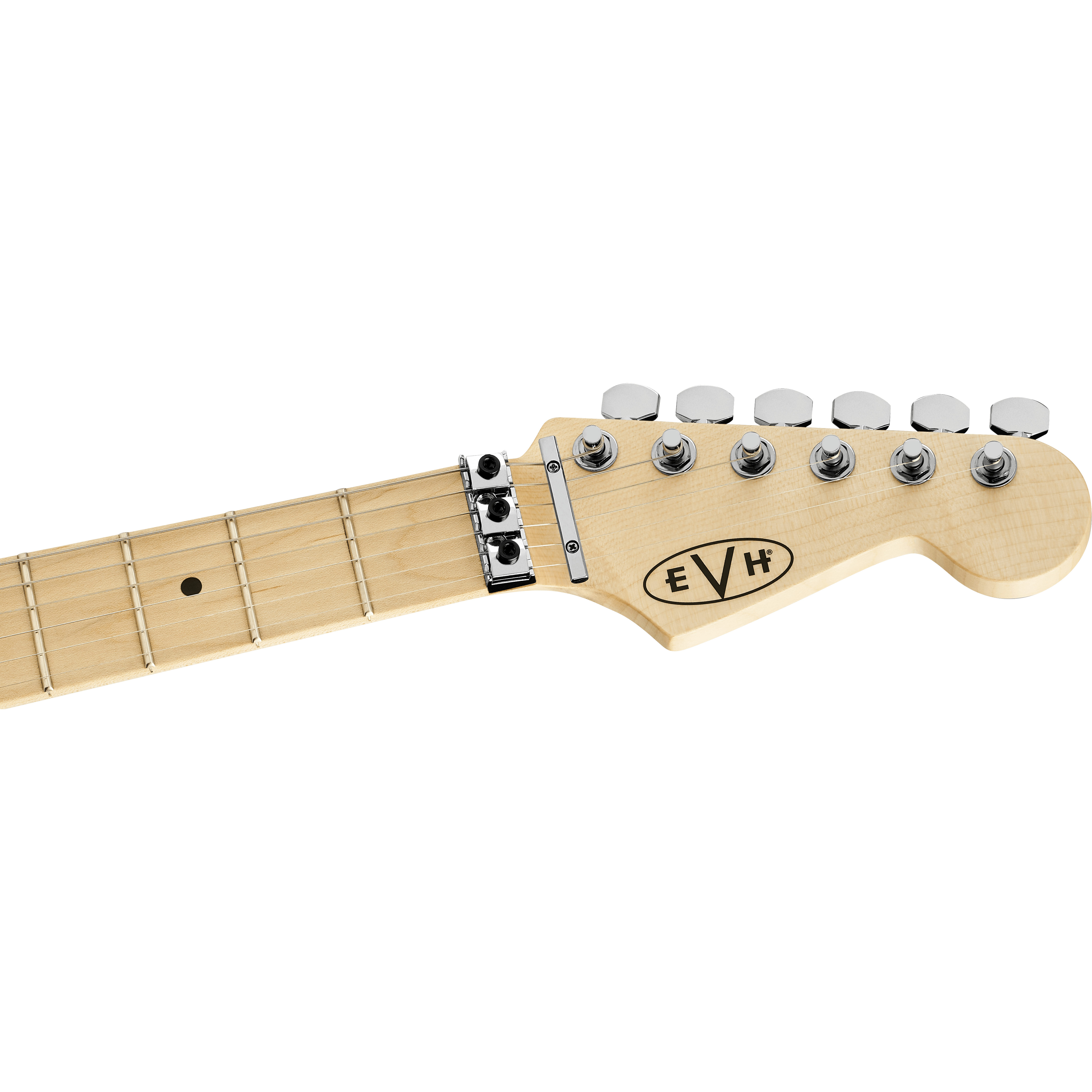 EVH Striped Series Shapes Maple Fingerboard White and Black