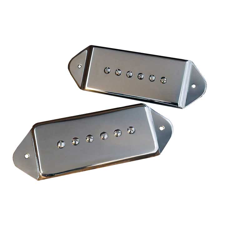 Lollar Casino P-90 Dogear Set Chrome Humbucker Set