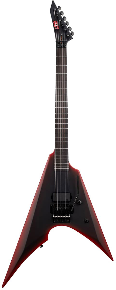 ESP LTD Arrow Black Metal II Black Red Burst Satin
