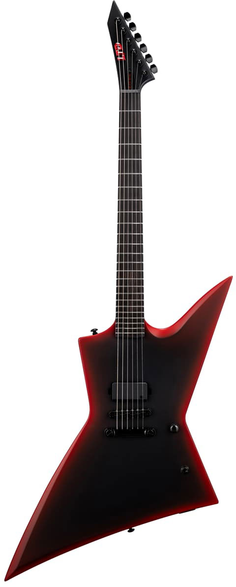 ESP LTD EXL Black Metal II Black Redburst Satin