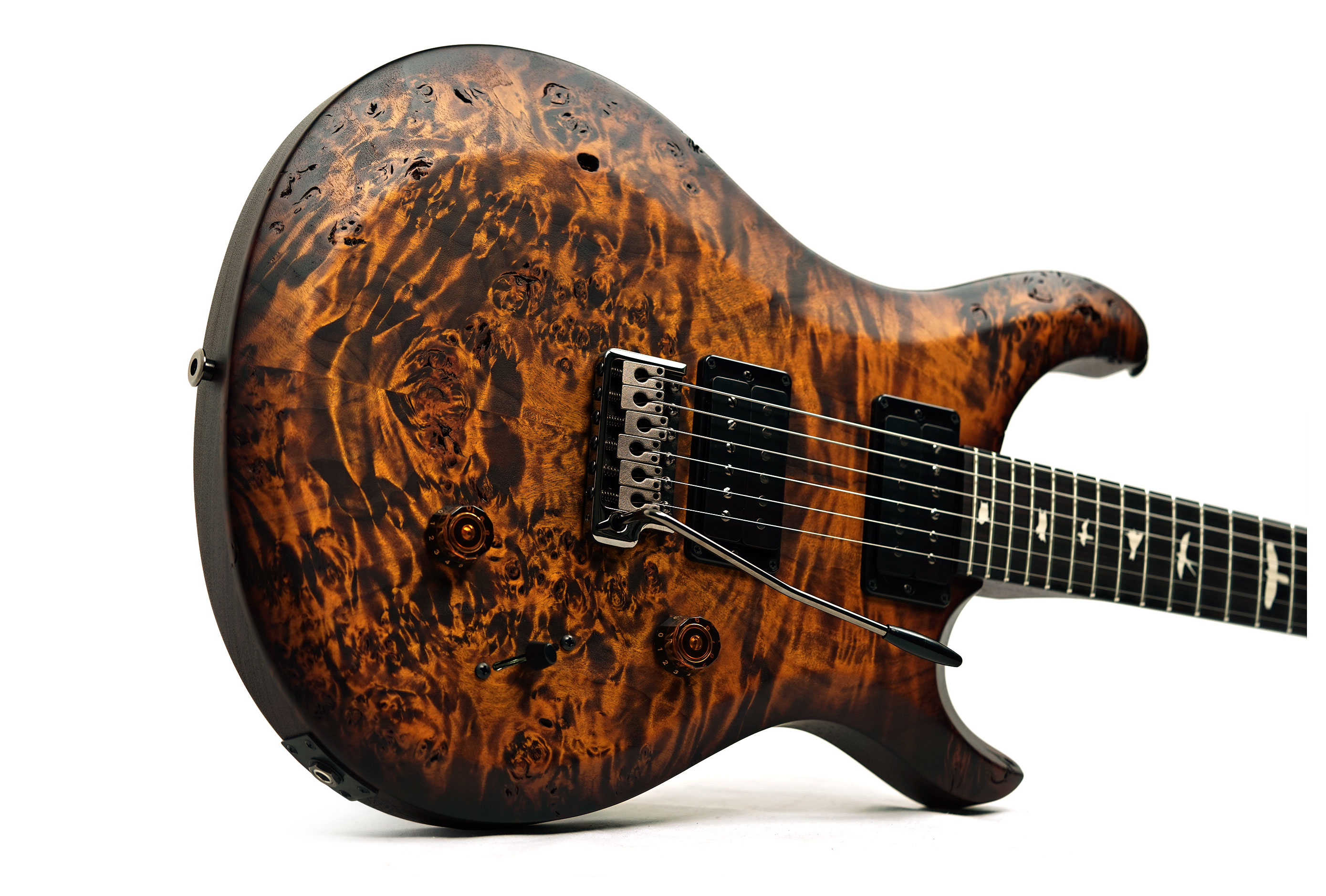 PRS S2 Custom 24 Limited Edition Poplar Burl Black Gold Burst #S2089226