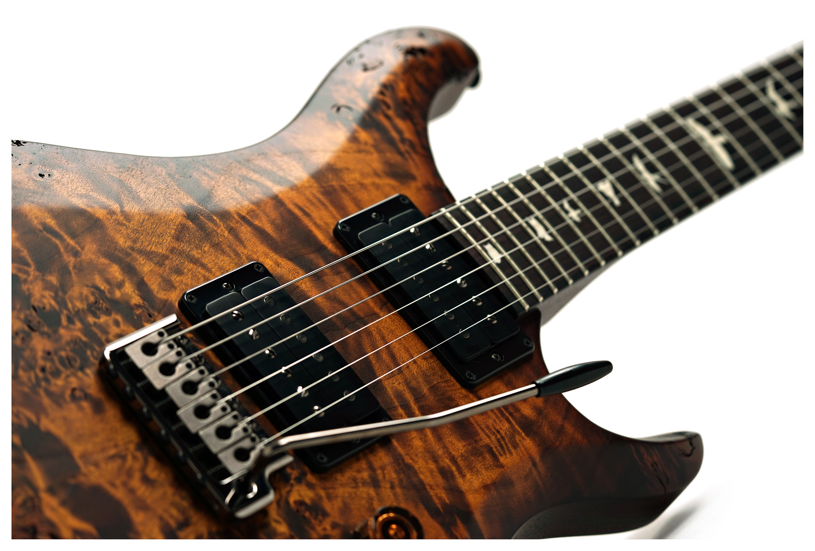 PRS S2 Custom 24 Limited Edition Poplar Burl Black Gold Burst #S2089226