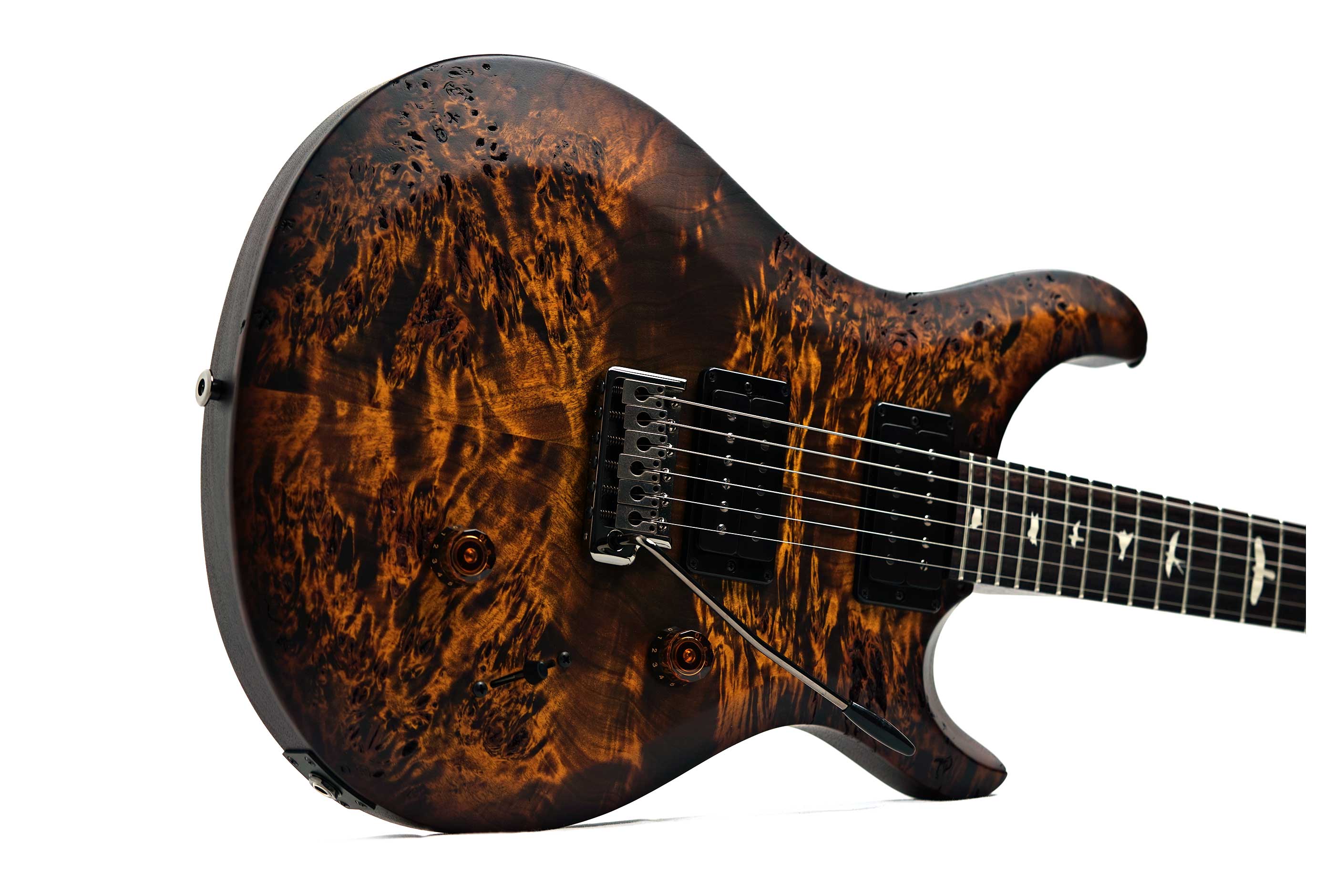PRS S2 Custom 24 Limited Edition Poplar Burl Black Gold Burst #S2089060