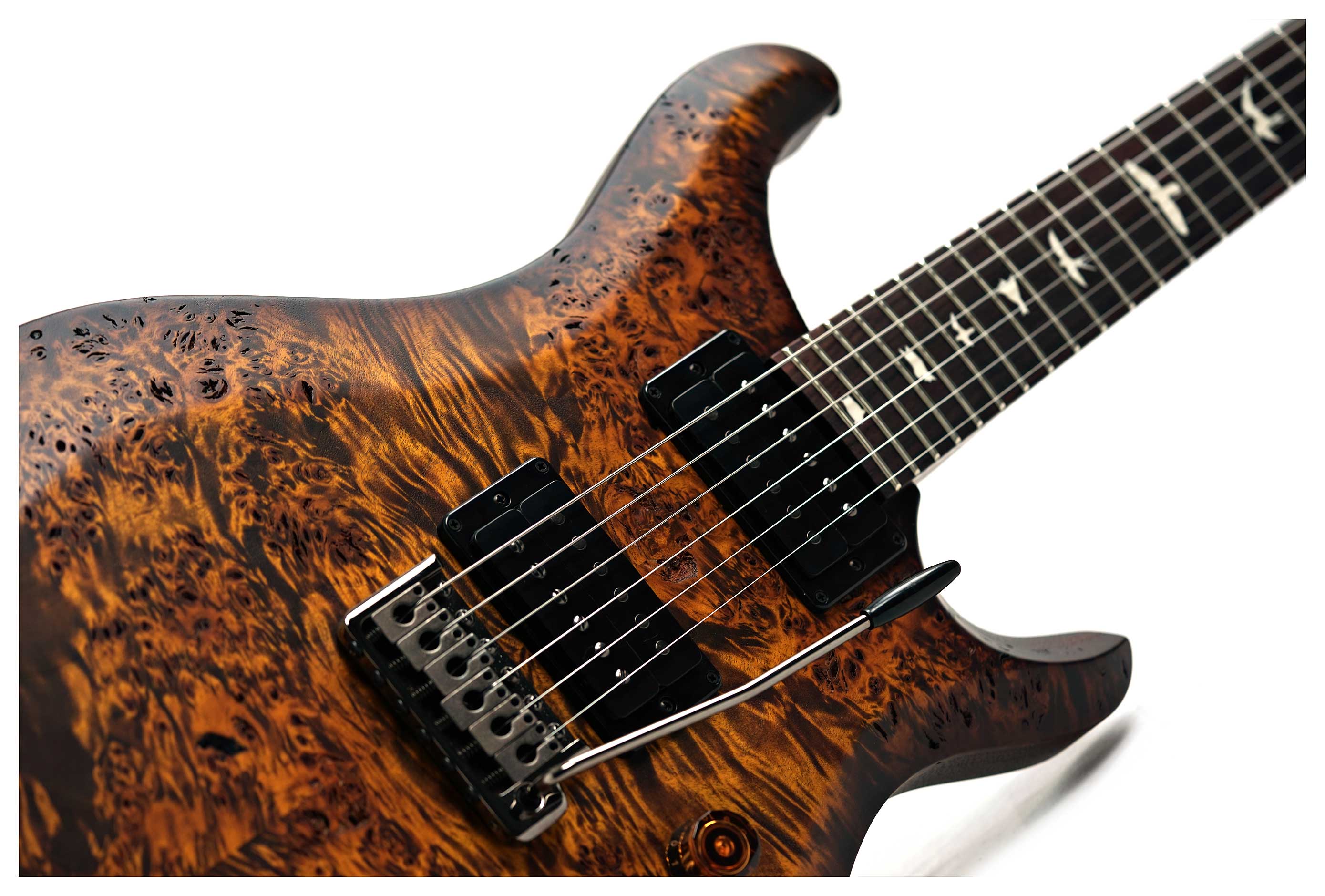 PRS S2 Custom 24 Limited Edition Poplar Burl Black Gold Burst #S2089334