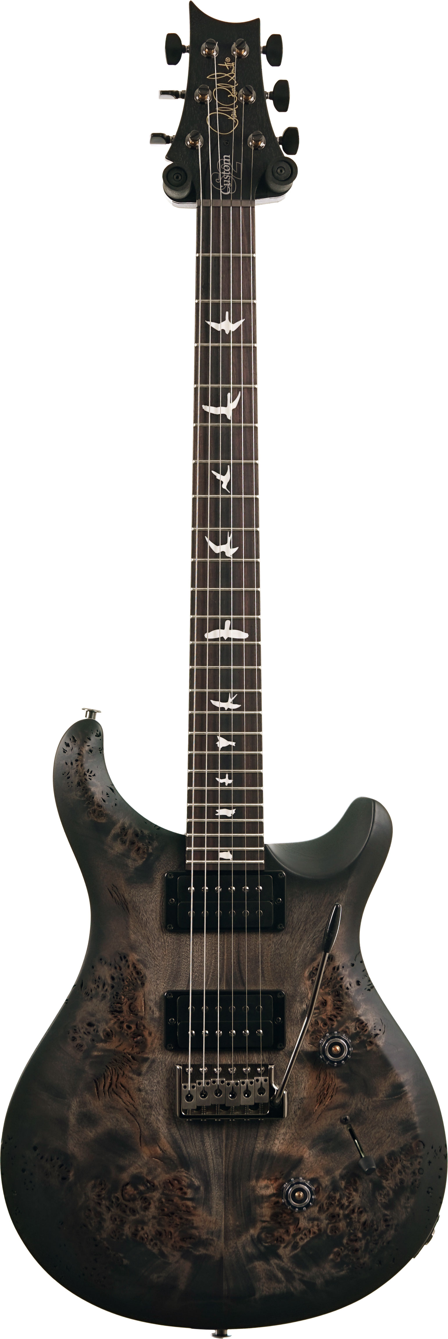PRS S2 Custom 24 Limited Edition Poplar Burl Charcoal Burst #S2089014
